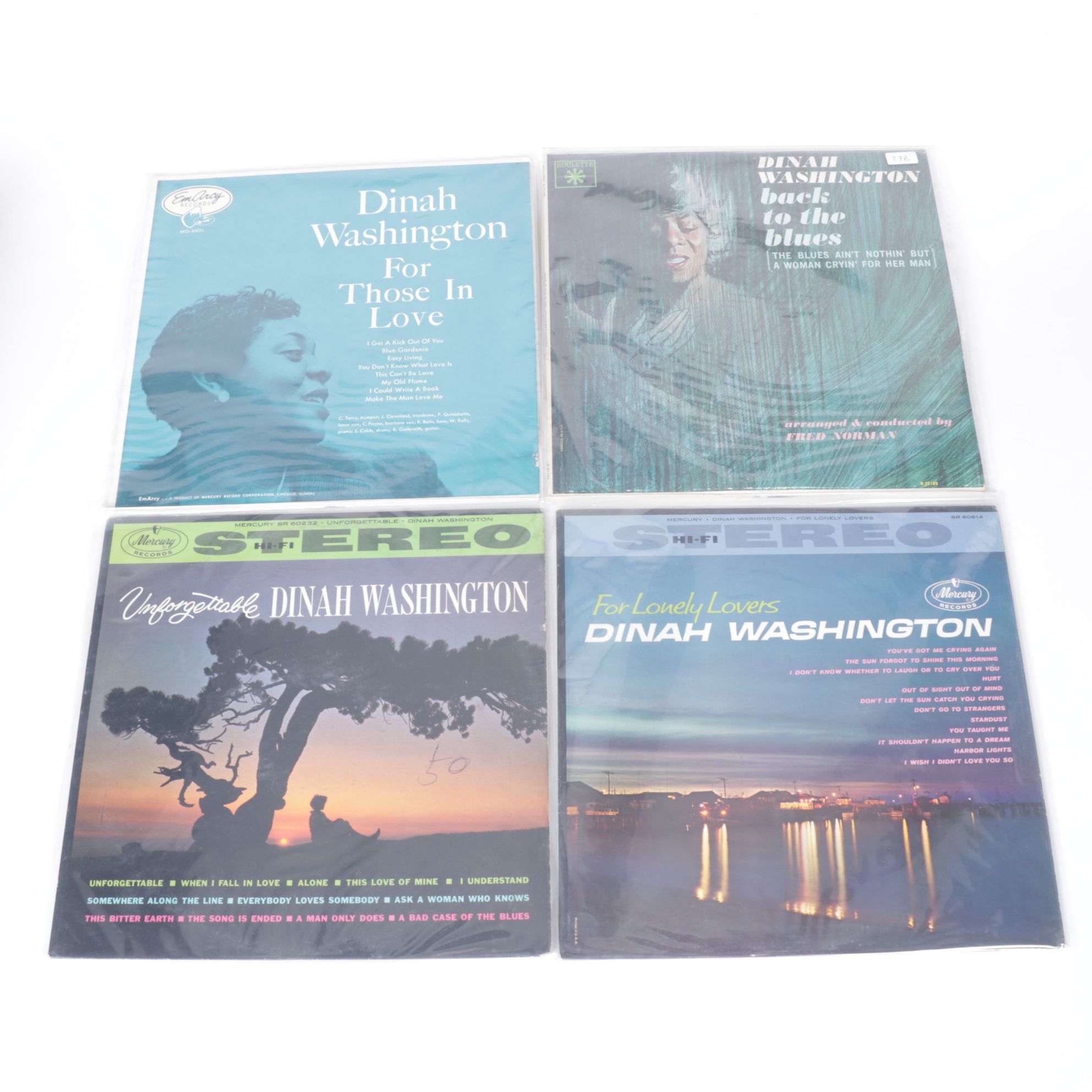 Tony Bennett, Dinah Washington and Frank Sinatra in Collection of Vinyl Records