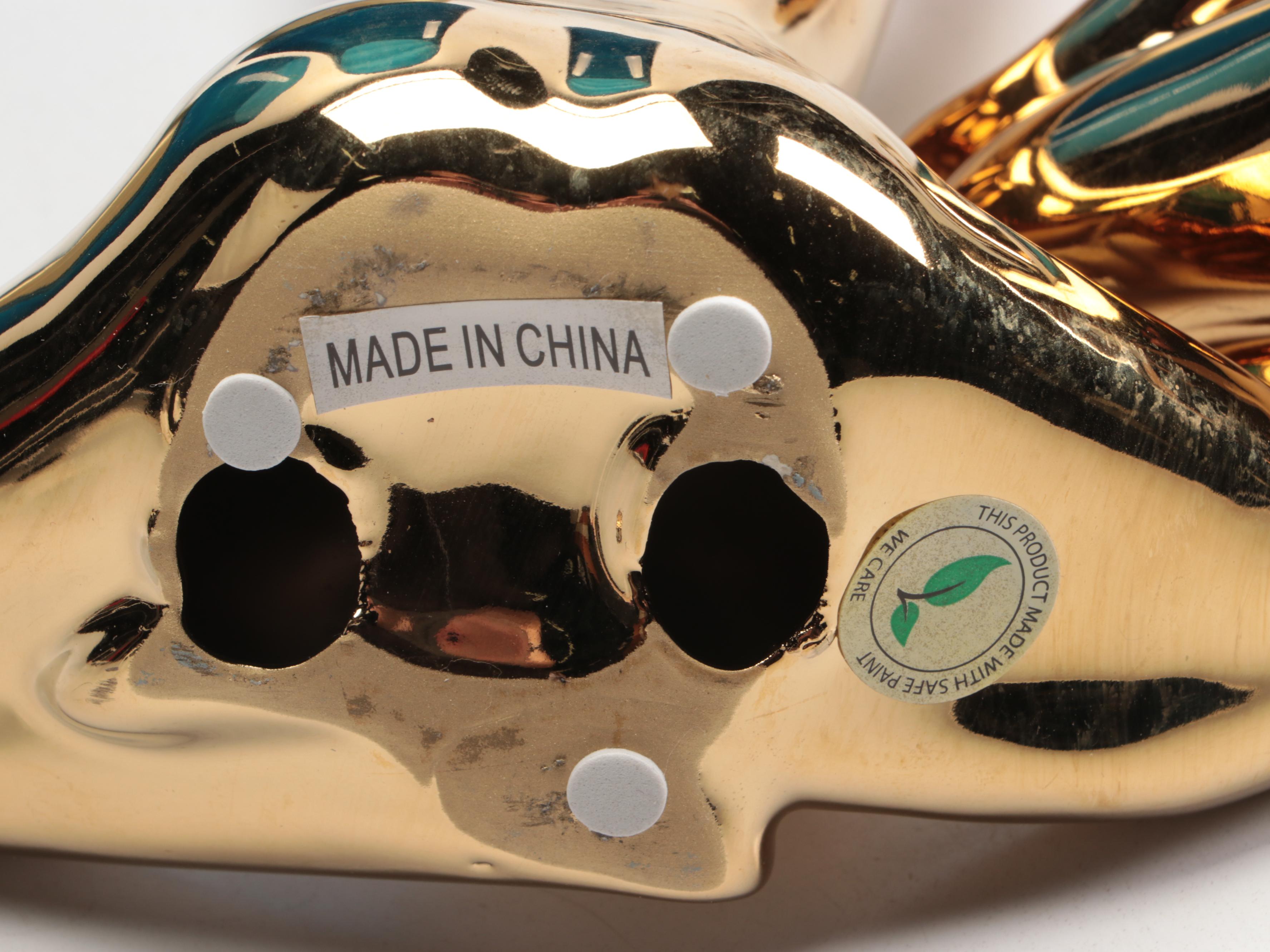 Metallic Base Blue Glass Pillar Candle Holders with Gold Finish Yoga Figures