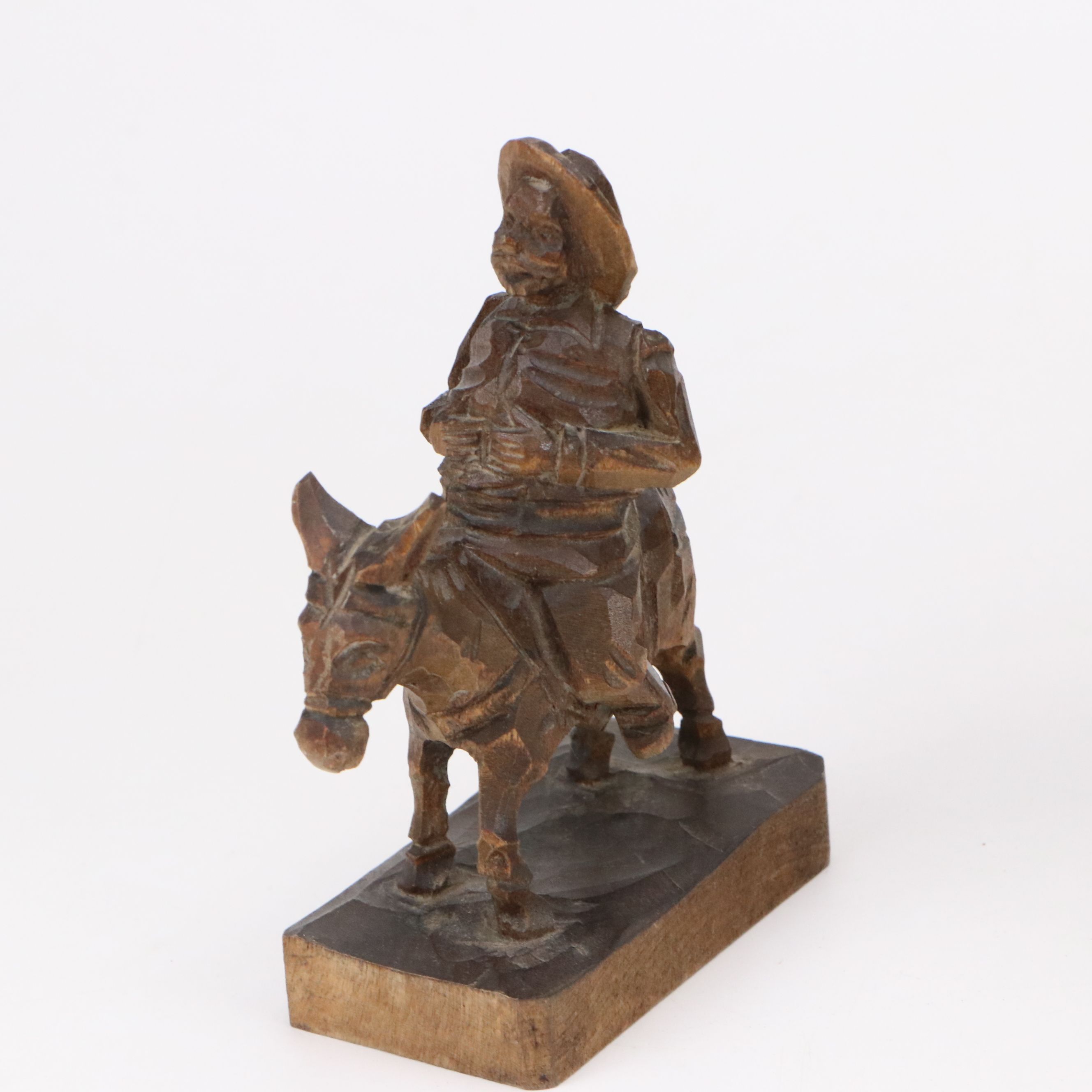 Ojro Artisan Made Man on Mule Figure with More Handcrafted Folk Art Figures