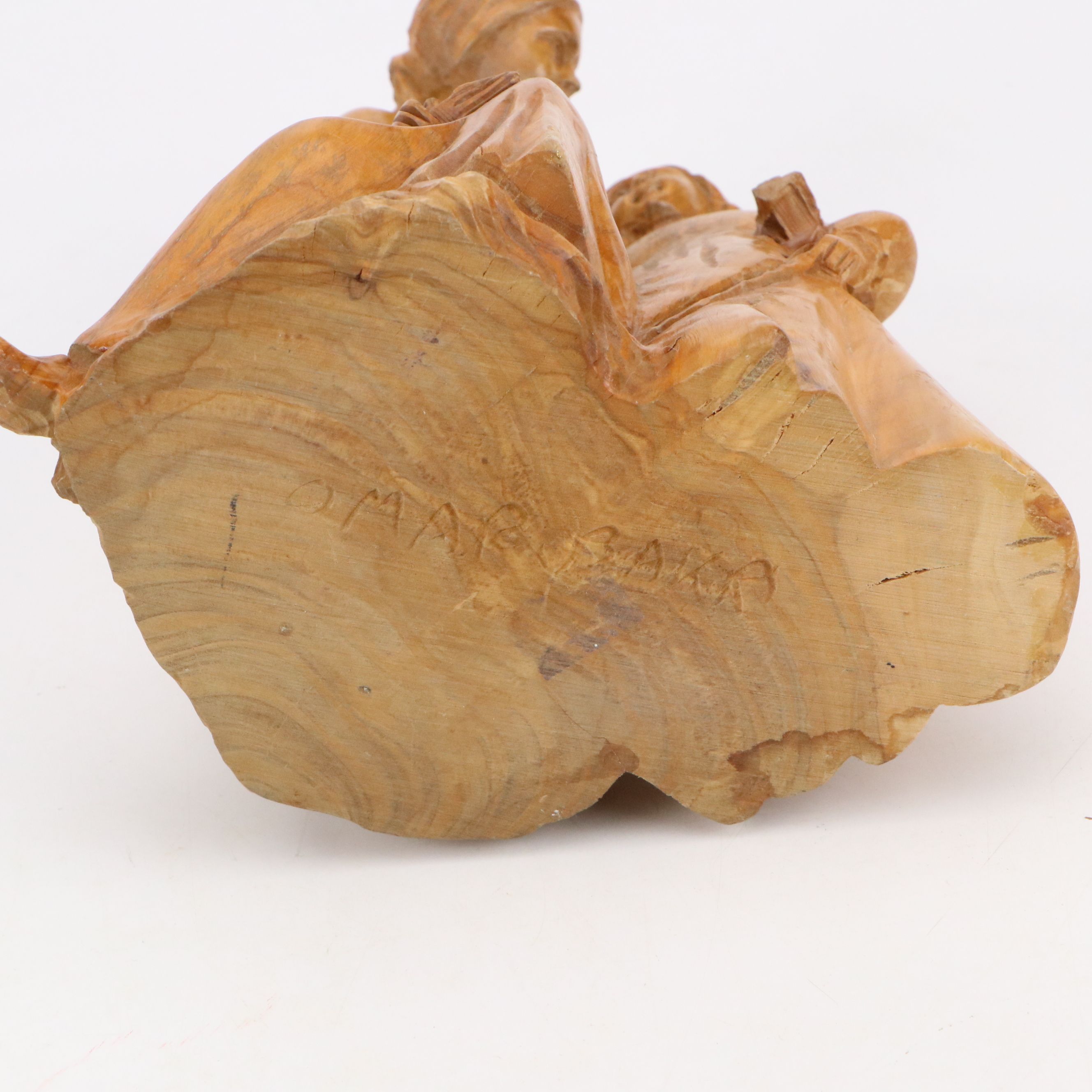 Ojro Artisan Made Man on Mule Figure with More Handcrafted Folk Art Figures