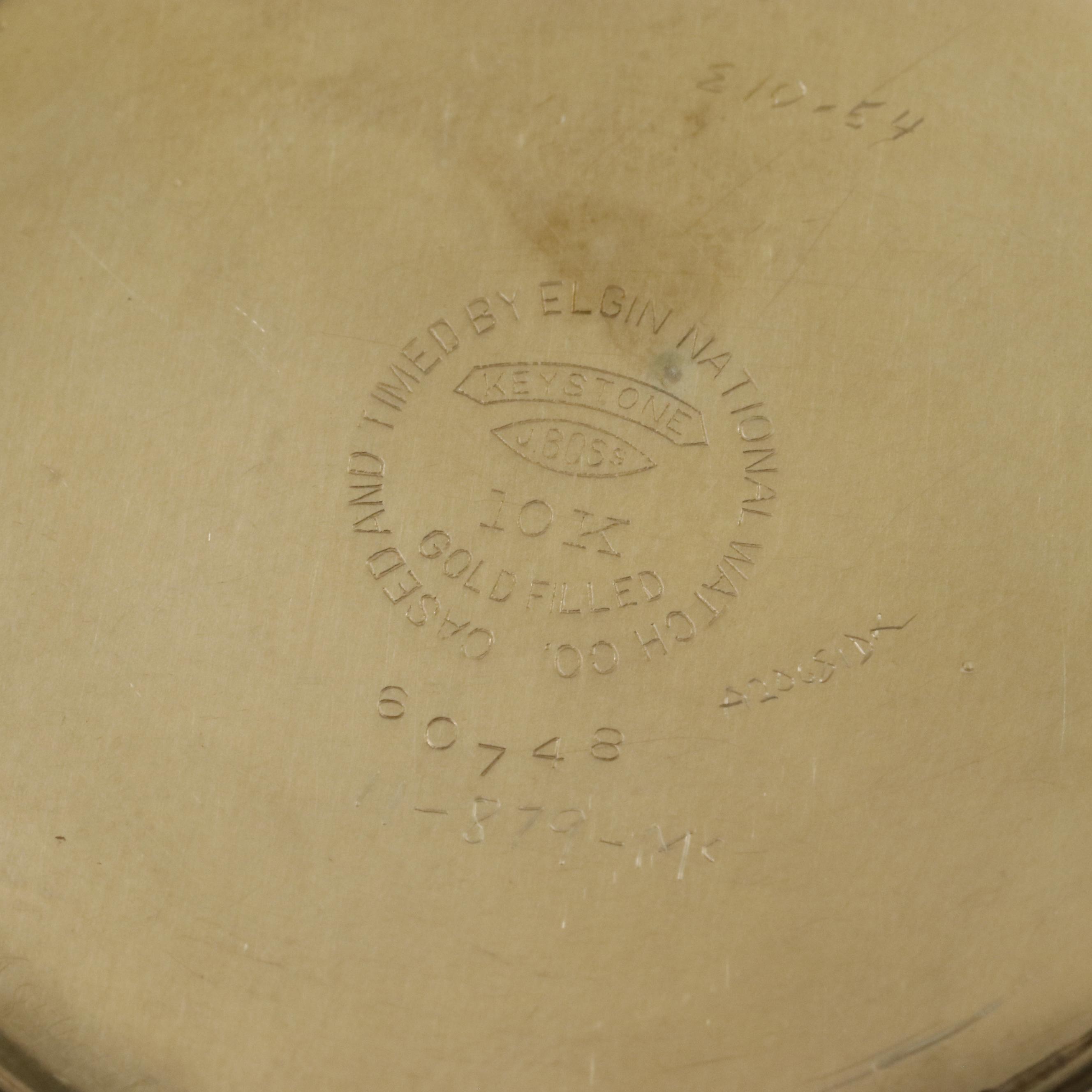 1943 Elgin 10K Gold Filled Pocket Watch