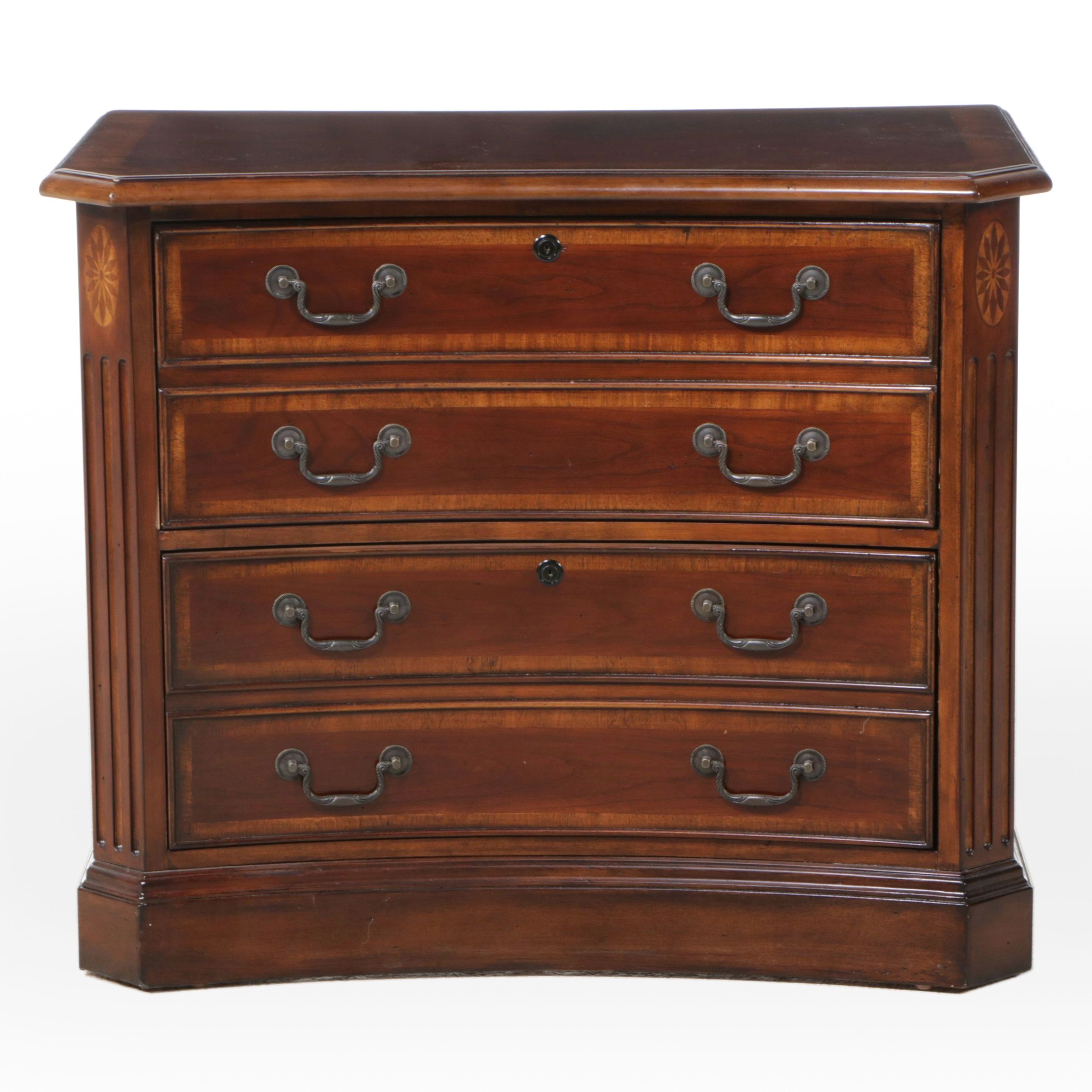 Hooker Furniture "Seven Seas" Mahogany Desk with Faux Leather Office Chair