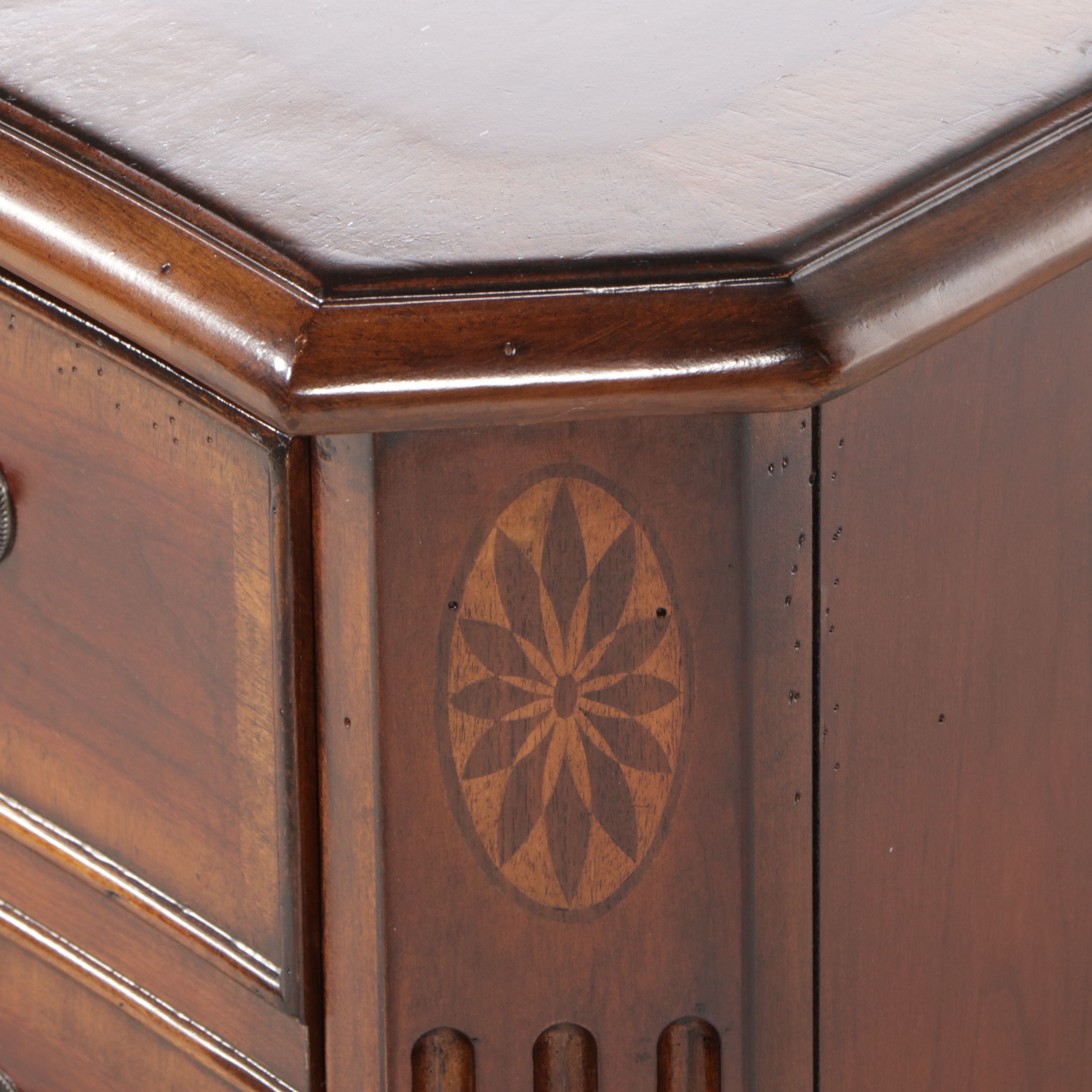 Hooker Furniture "Seven Seas" Mahogany Desk with Faux Leather Office Chair