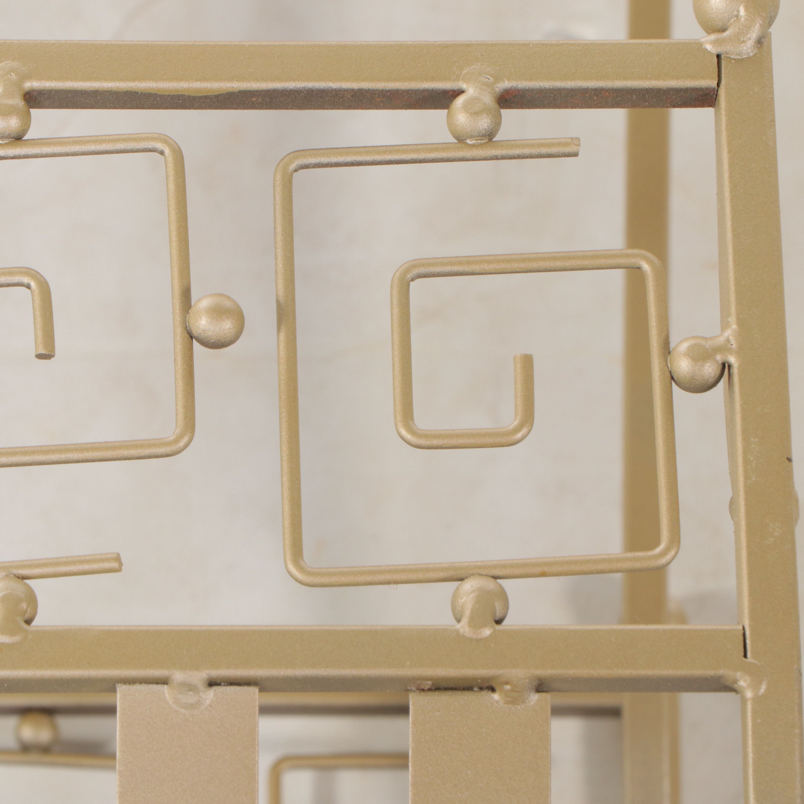 Art Deco Style Gilt Metal Magazine Rack Table