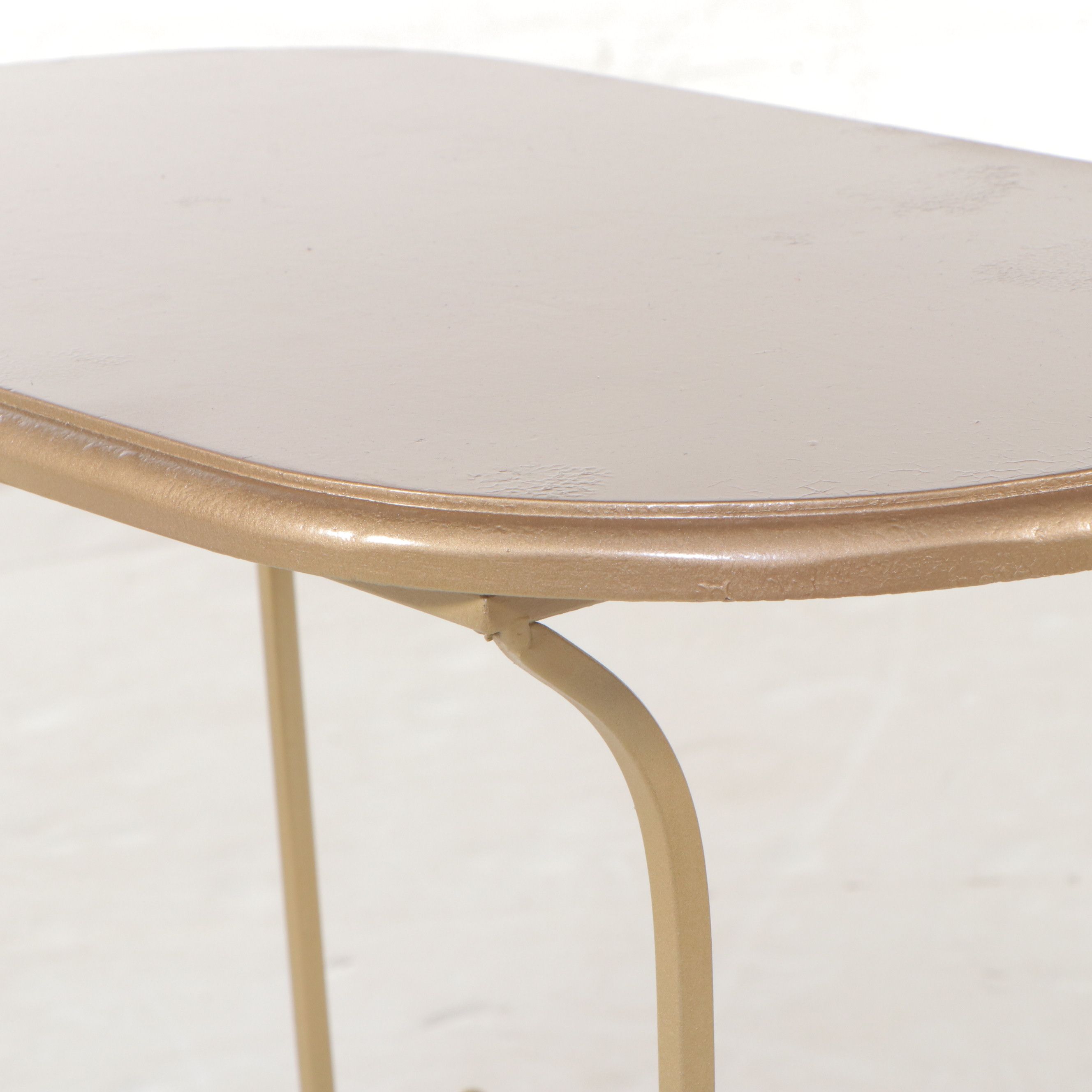 Art Deco Style Gilt Metal Magazine Rack Table