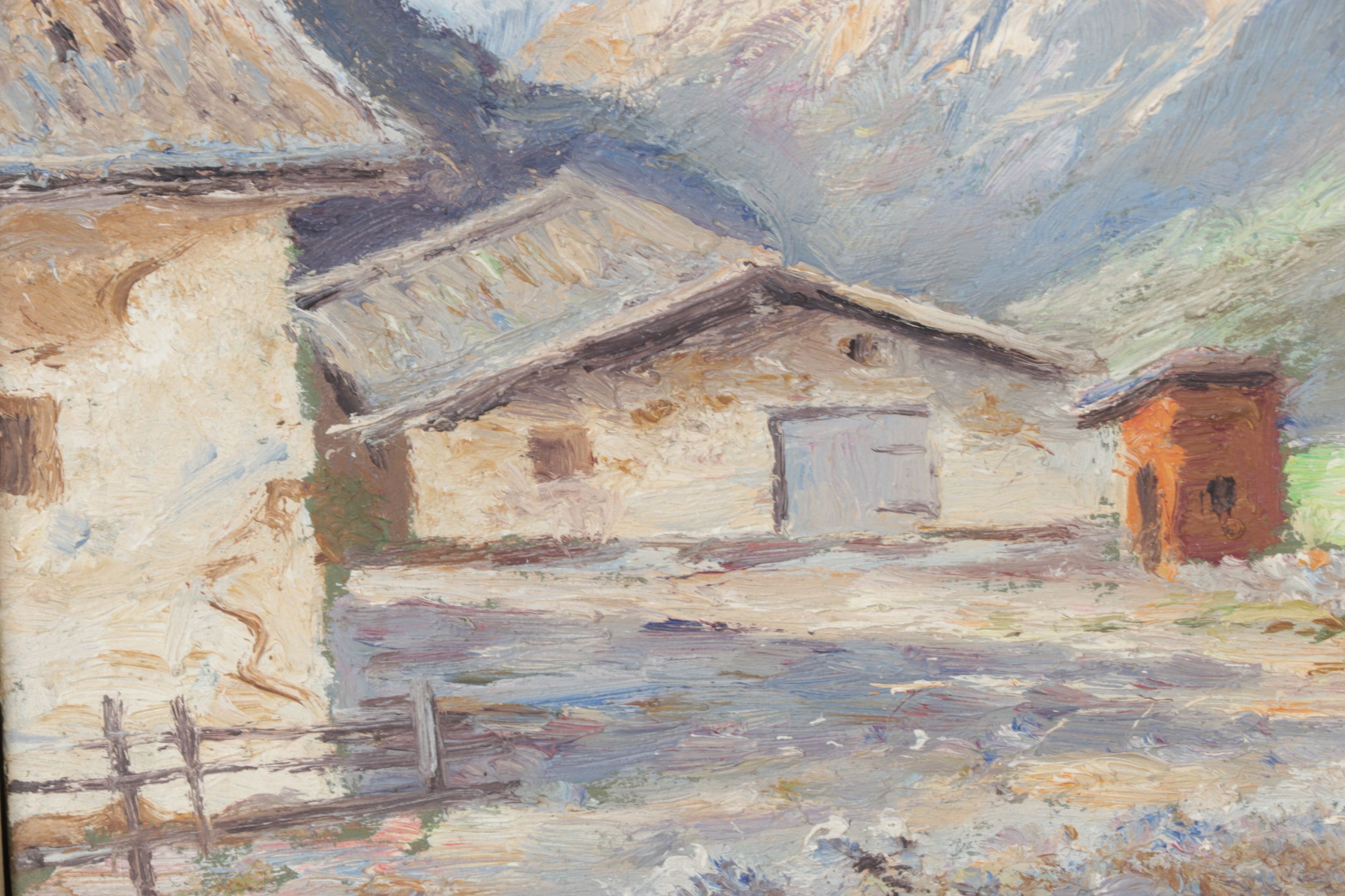 Herman L. Landscape Oil Painting "Innsbruck Goethestraße 2", 1956