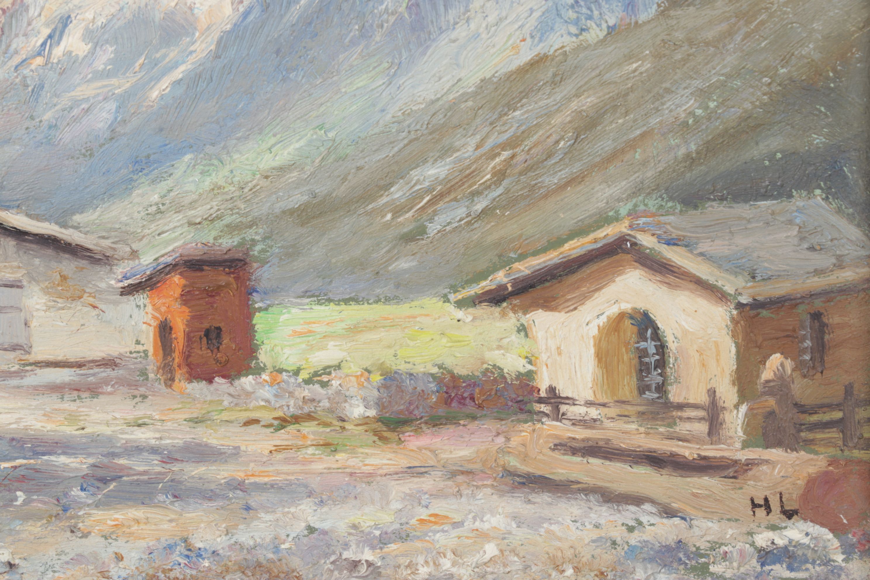 Herman L. Landscape Oil Painting "Innsbruck Goethestraße 2", 1956