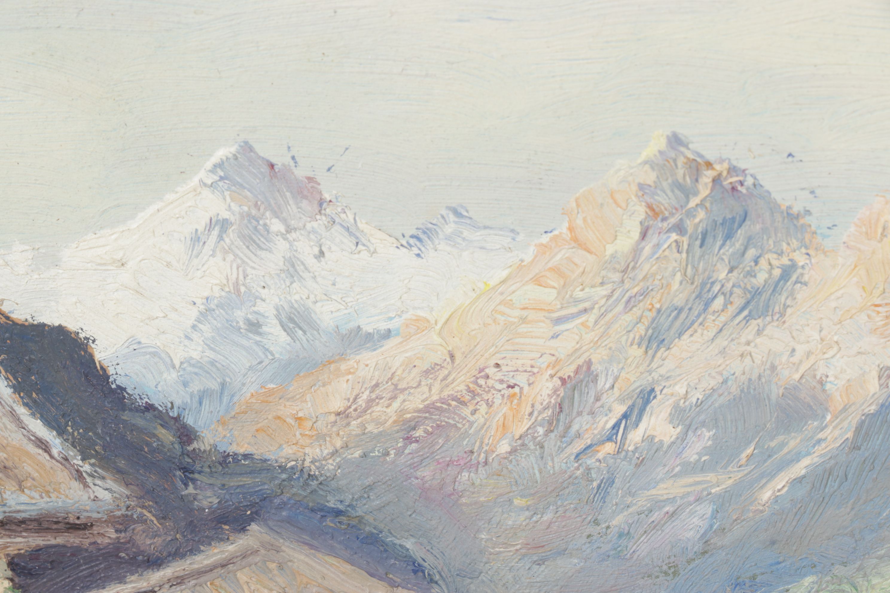 Herman L. Landscape Oil Painting "Innsbruck Goethestraße 2", 1956