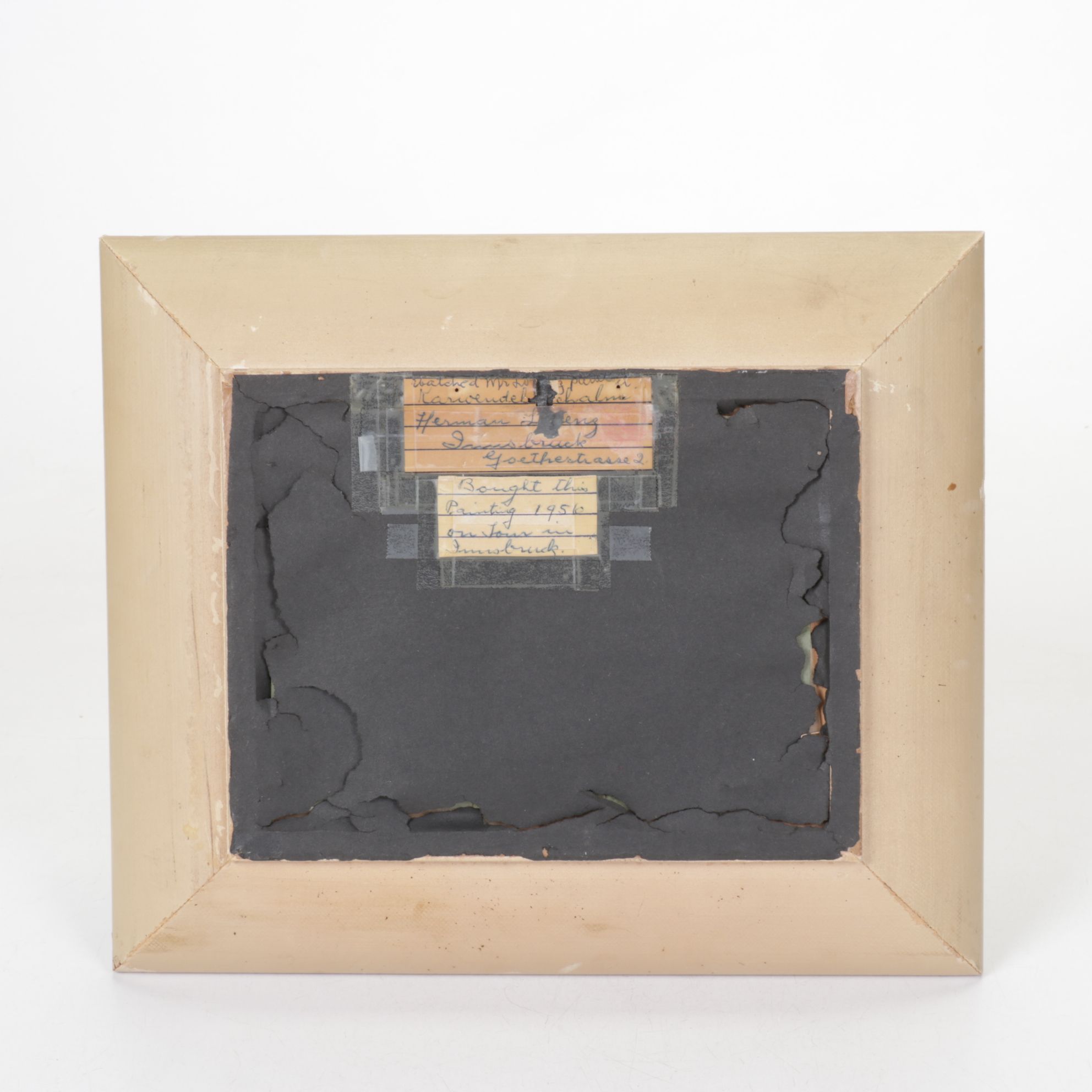 Herman L. Landscape Oil Painting "Innsbruck Goethestraße 2", 1956