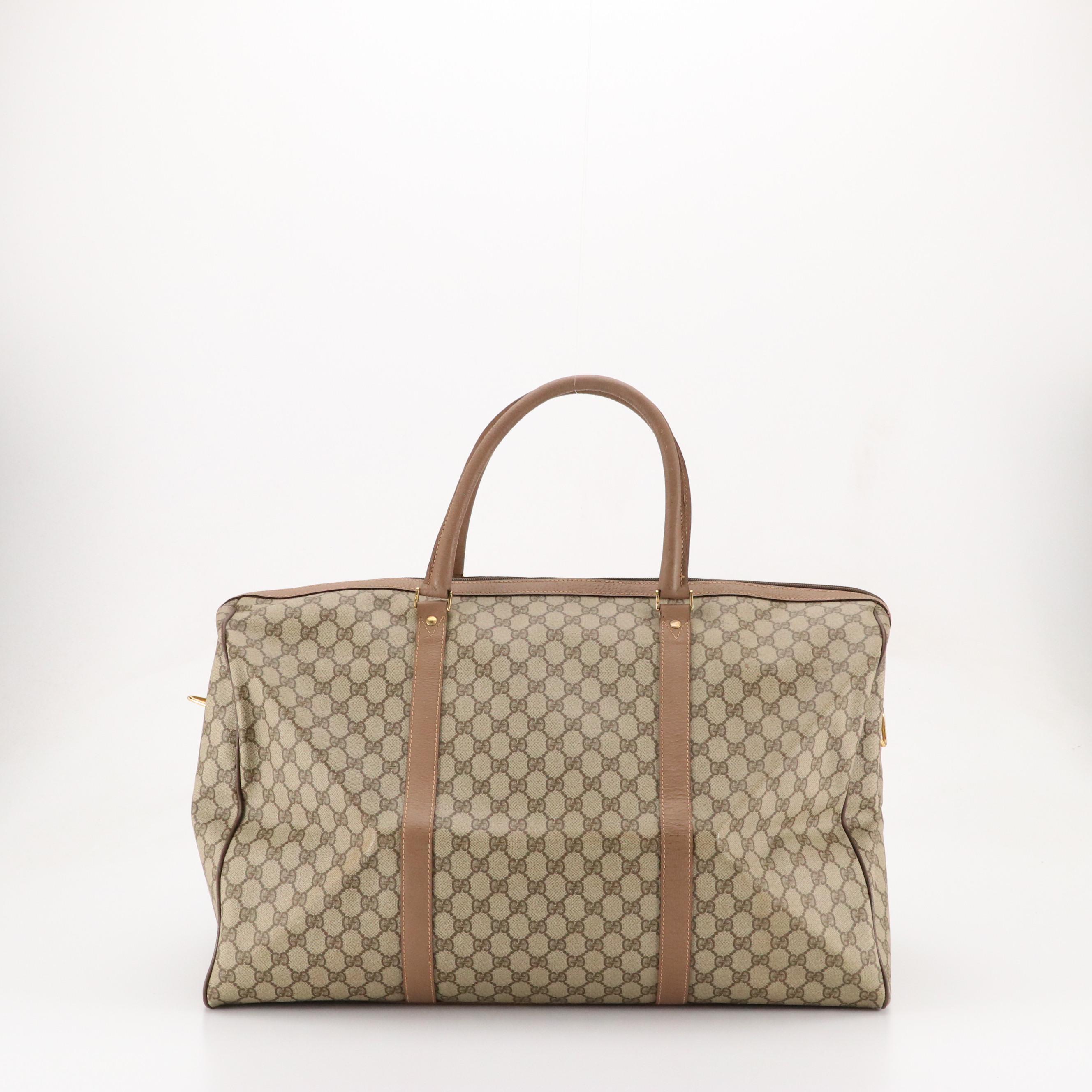 Gucci Interlocking GG Large Boston Bag in GG Supreme Canvas