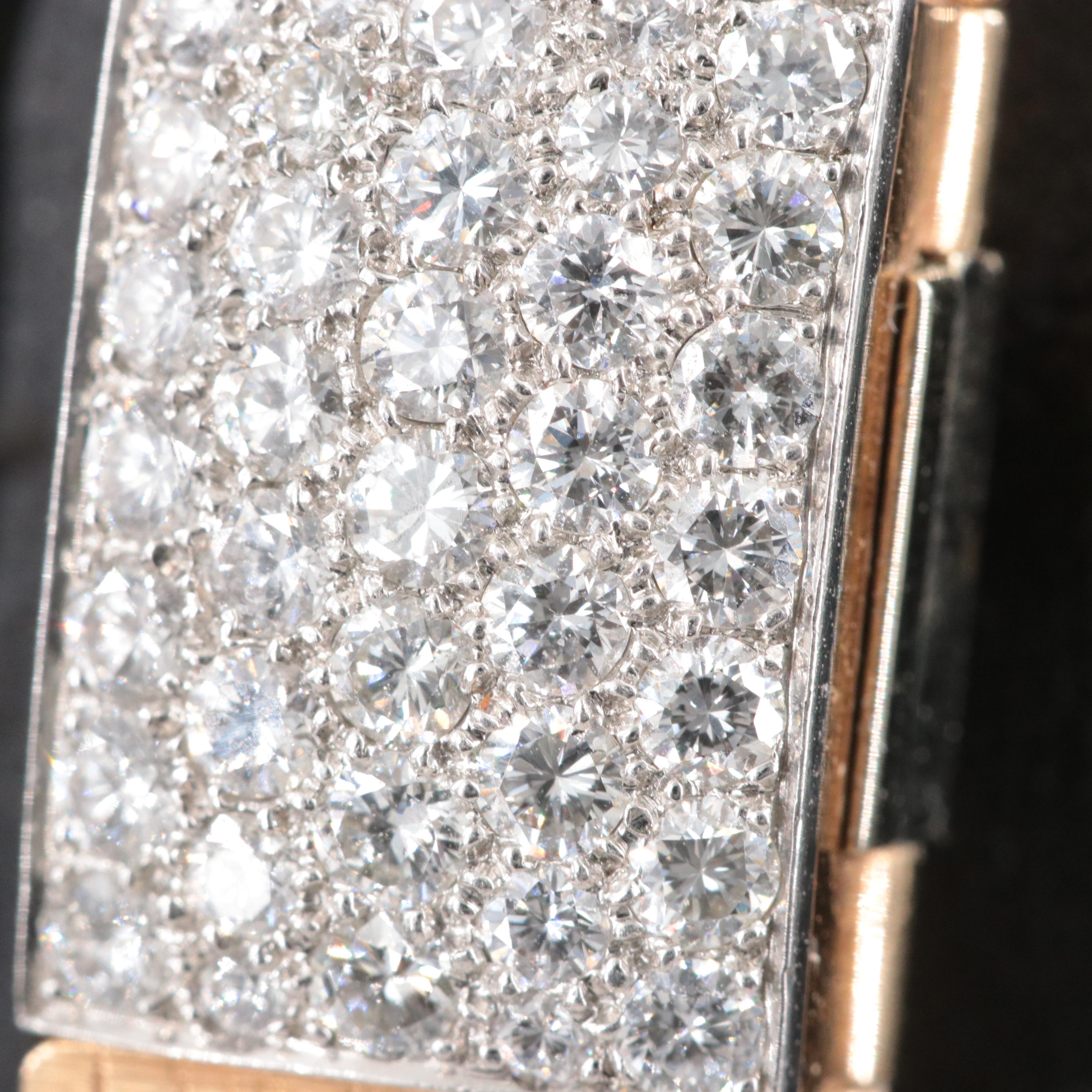 Vintage 14K Tiffany & Co. 1.50 CTW Diamond Dial Cover Watch