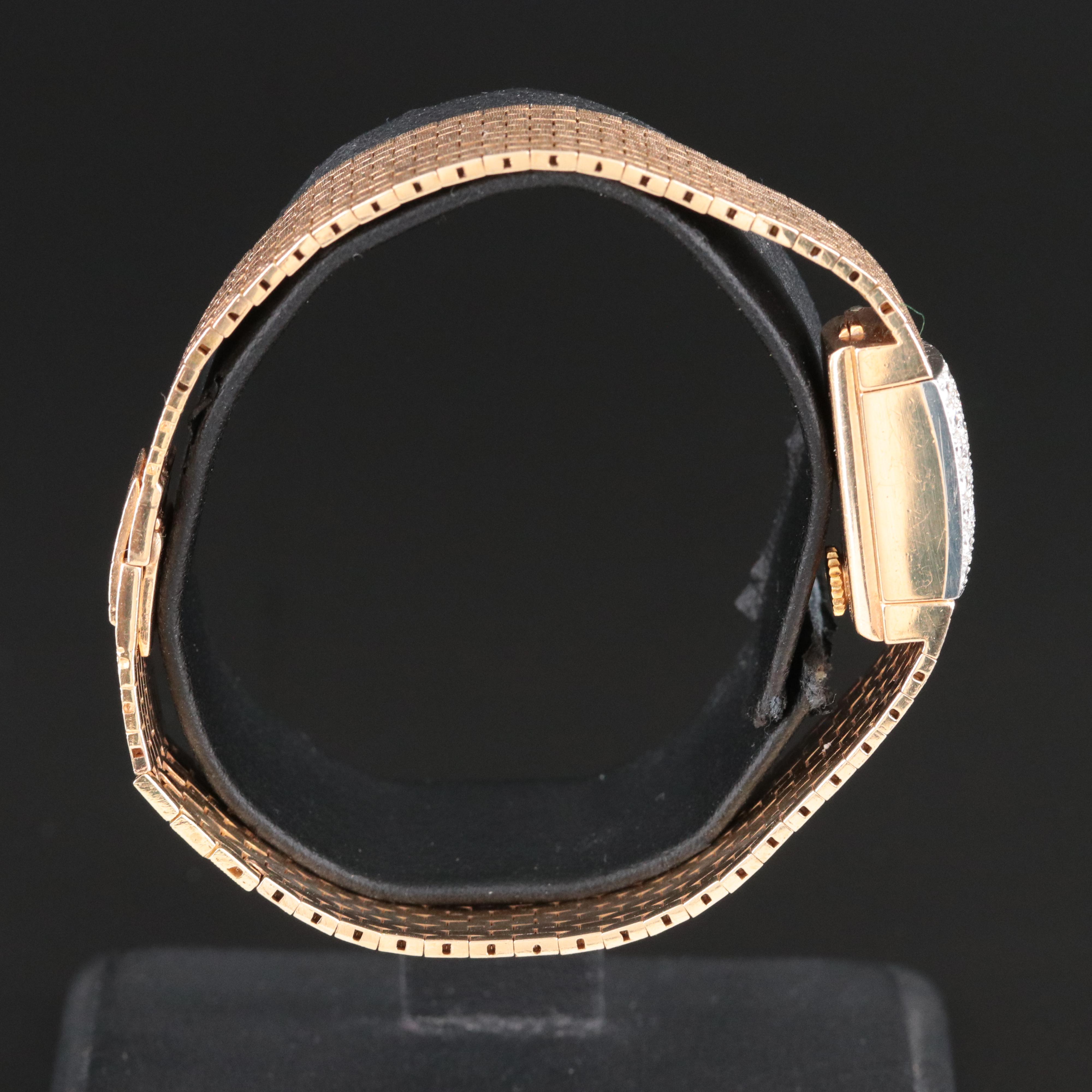 Vintage 14K Tiffany & Co. 1.50 CTW Diamond Dial Cover Watch