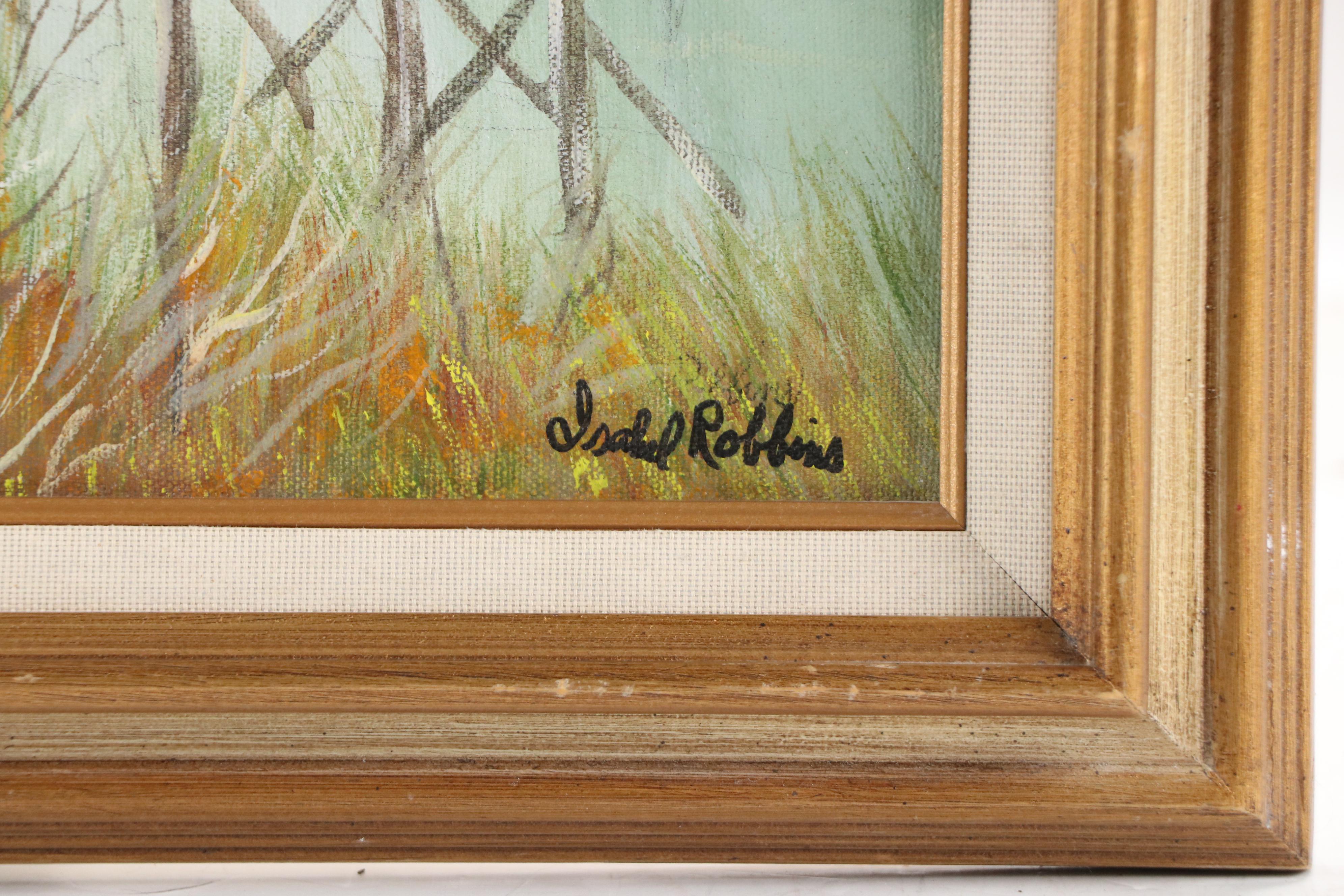 Isabel Robbins Oil Painting "The Harbor," Late 20th Century