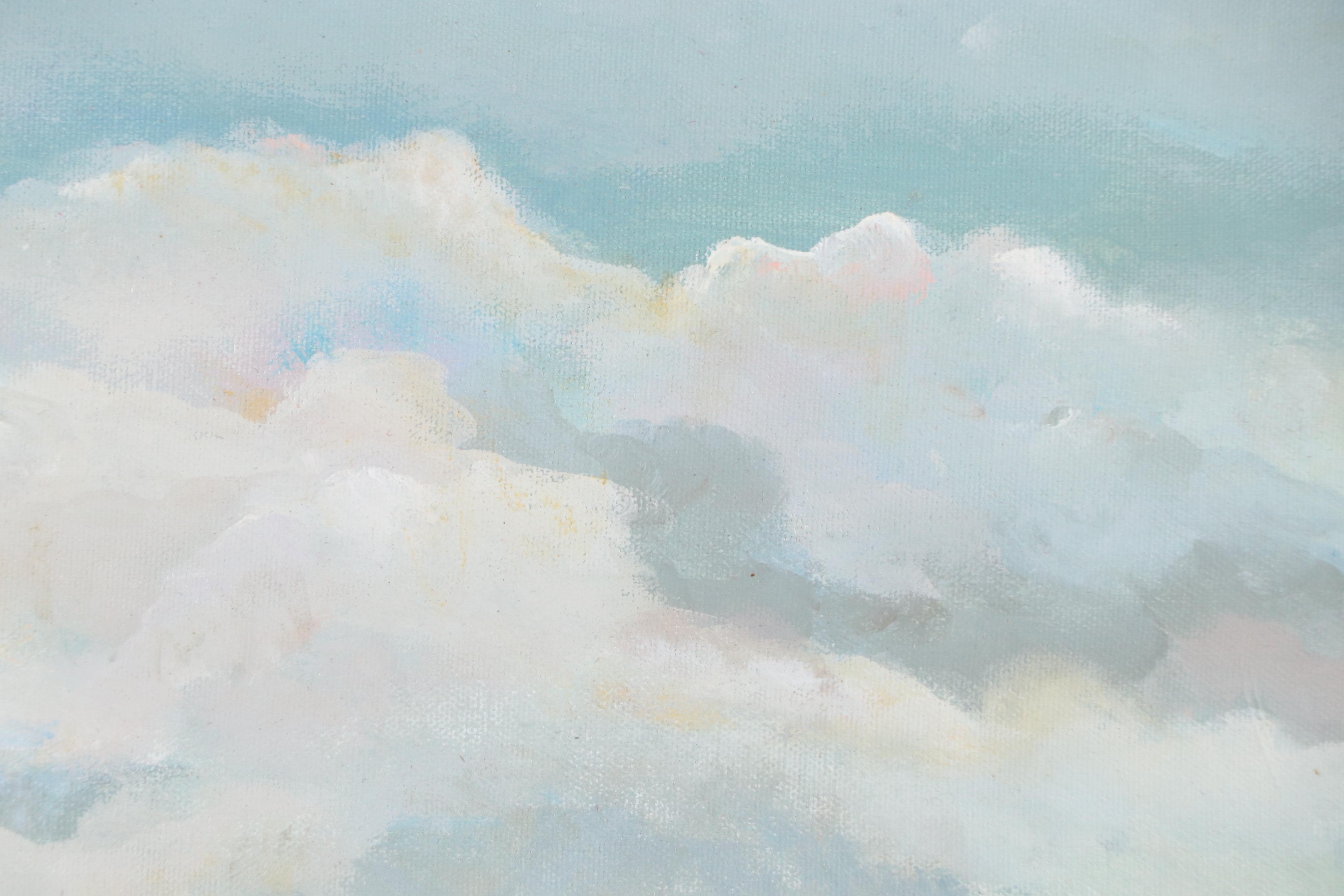 Isabel Robbins Oil Painting "The Harbor," Late 20th Century