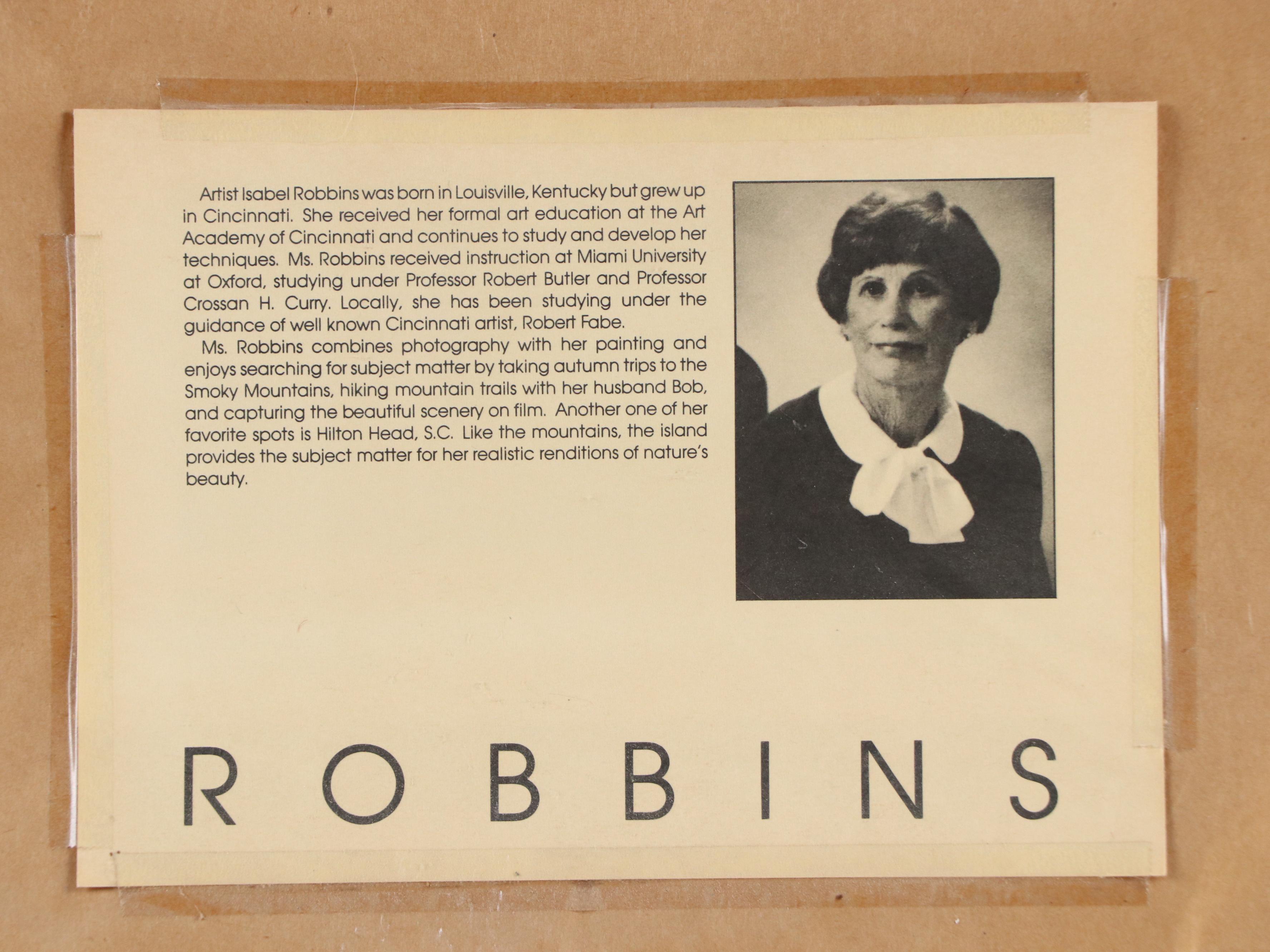 Isabel Robbins Oil Painting "The Harbor," Late 20th Century