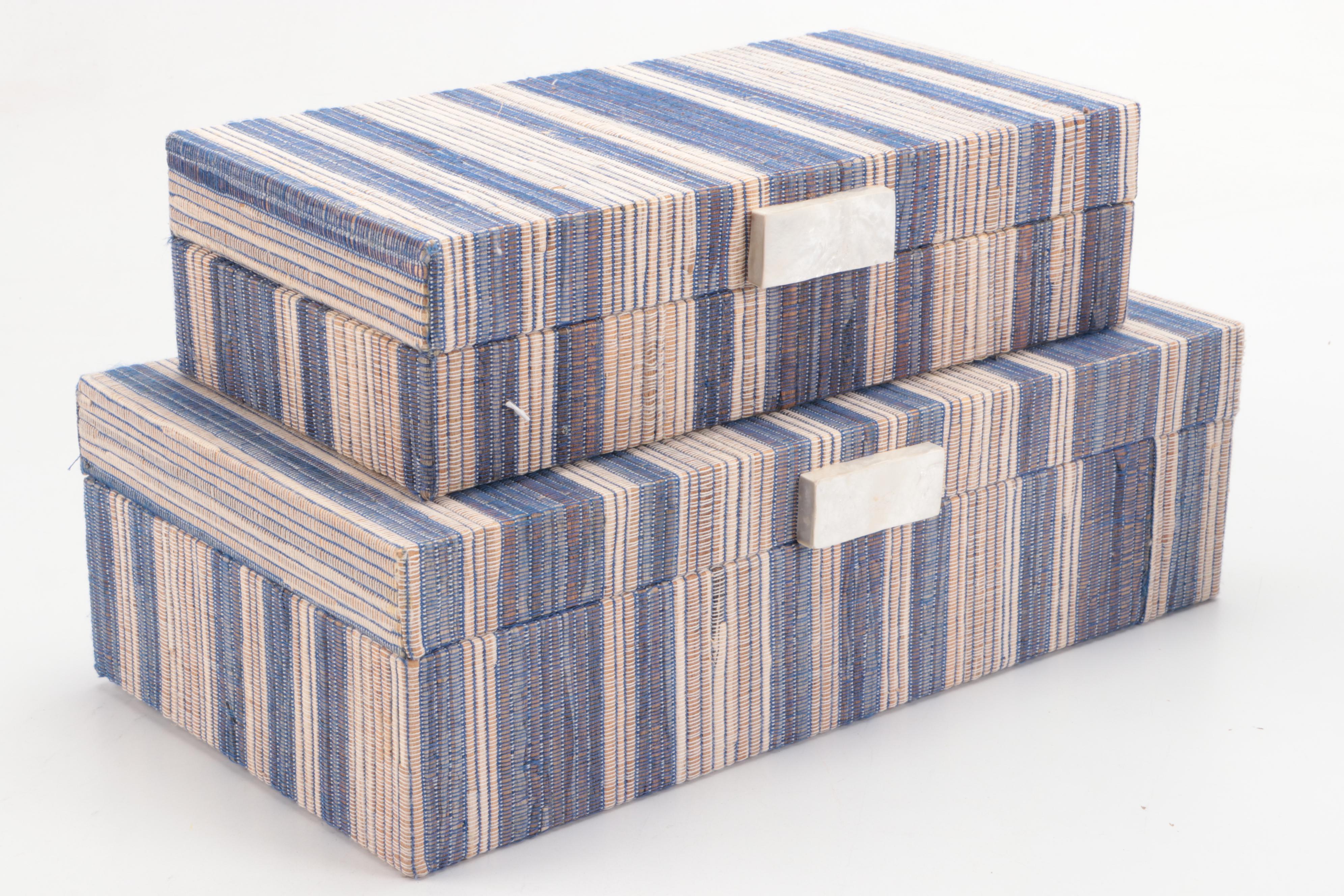 Andrea by Sadek Fishnet Porcelain Bunnies with More Blue and White Home Décor