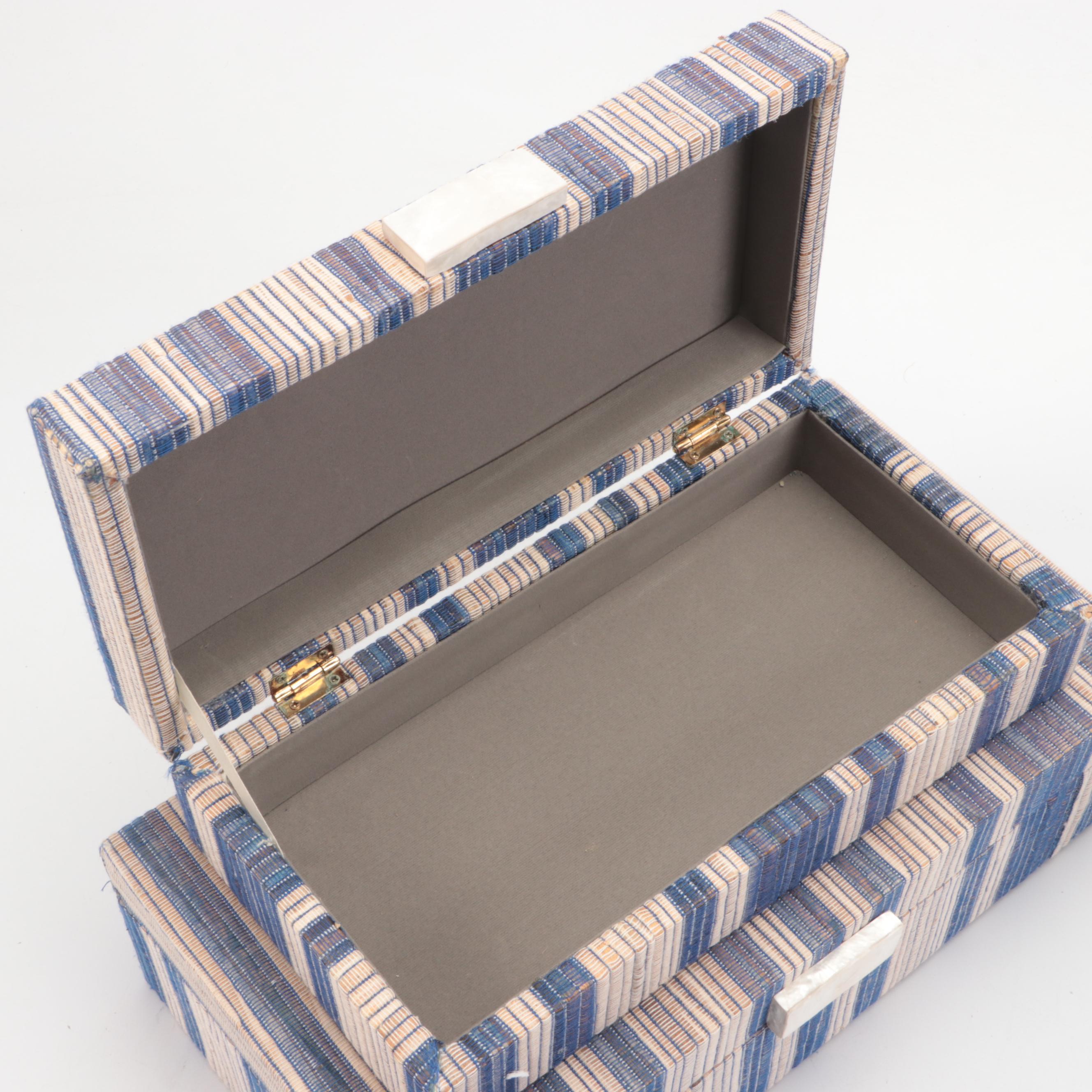 Andrea by Sadek Fishnet Porcelain Bunnies with More Blue and White Home Décor