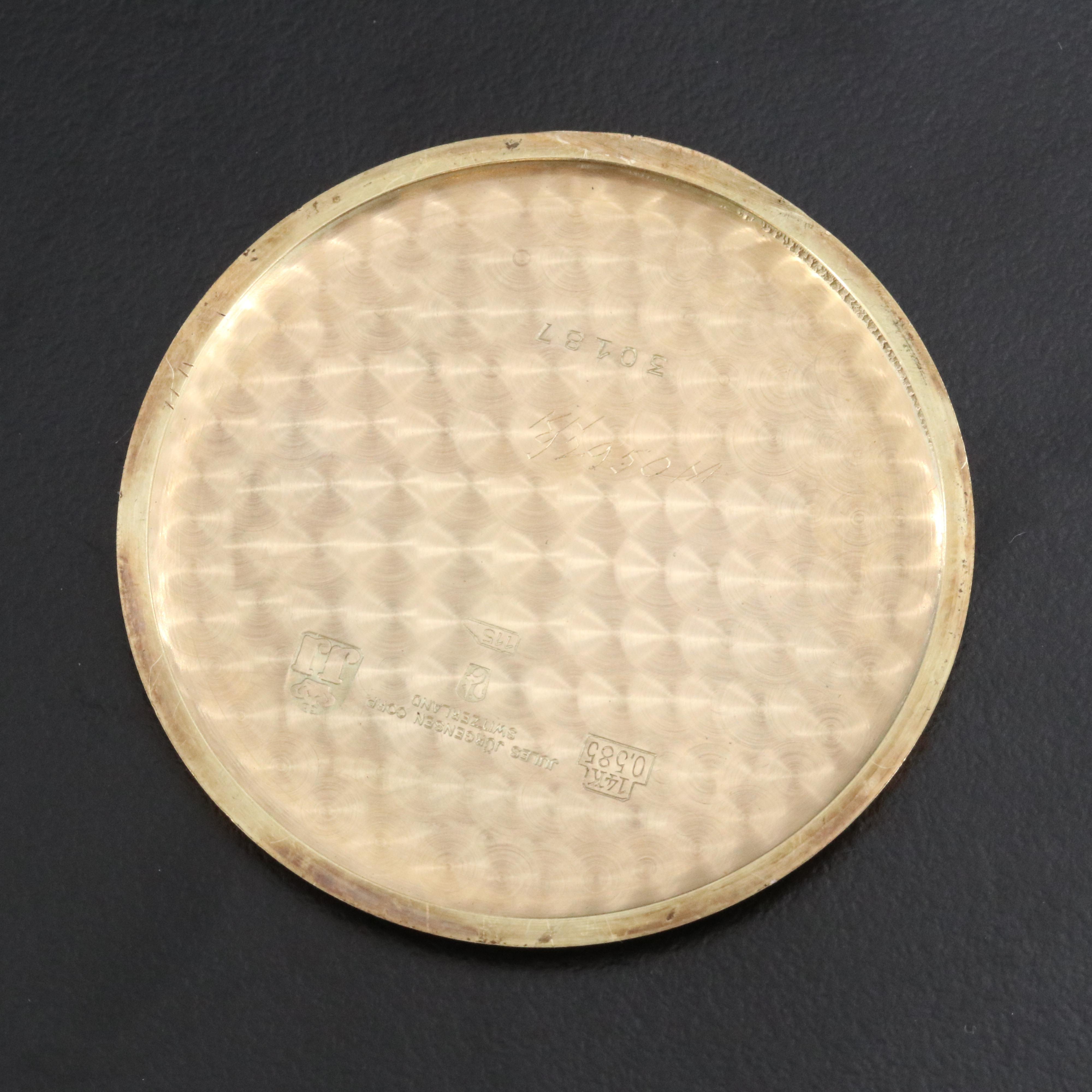 14K SAGA Jules Jurgensen Swiss Pocket Watch