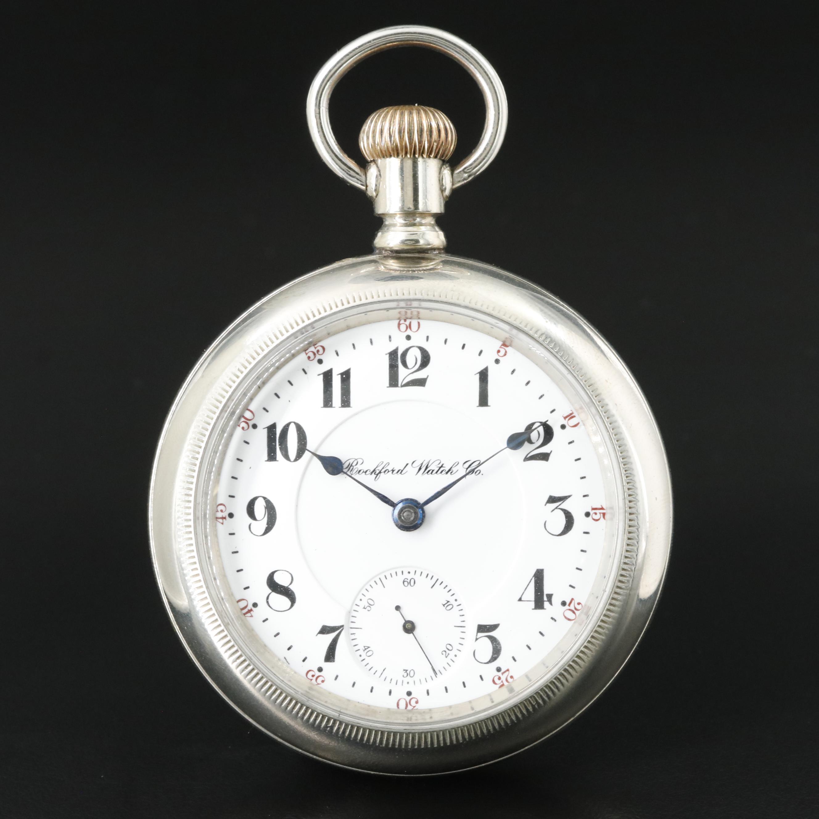 1900 Rockford Watch Co. Railroad Grade Silverode Pocket Watch