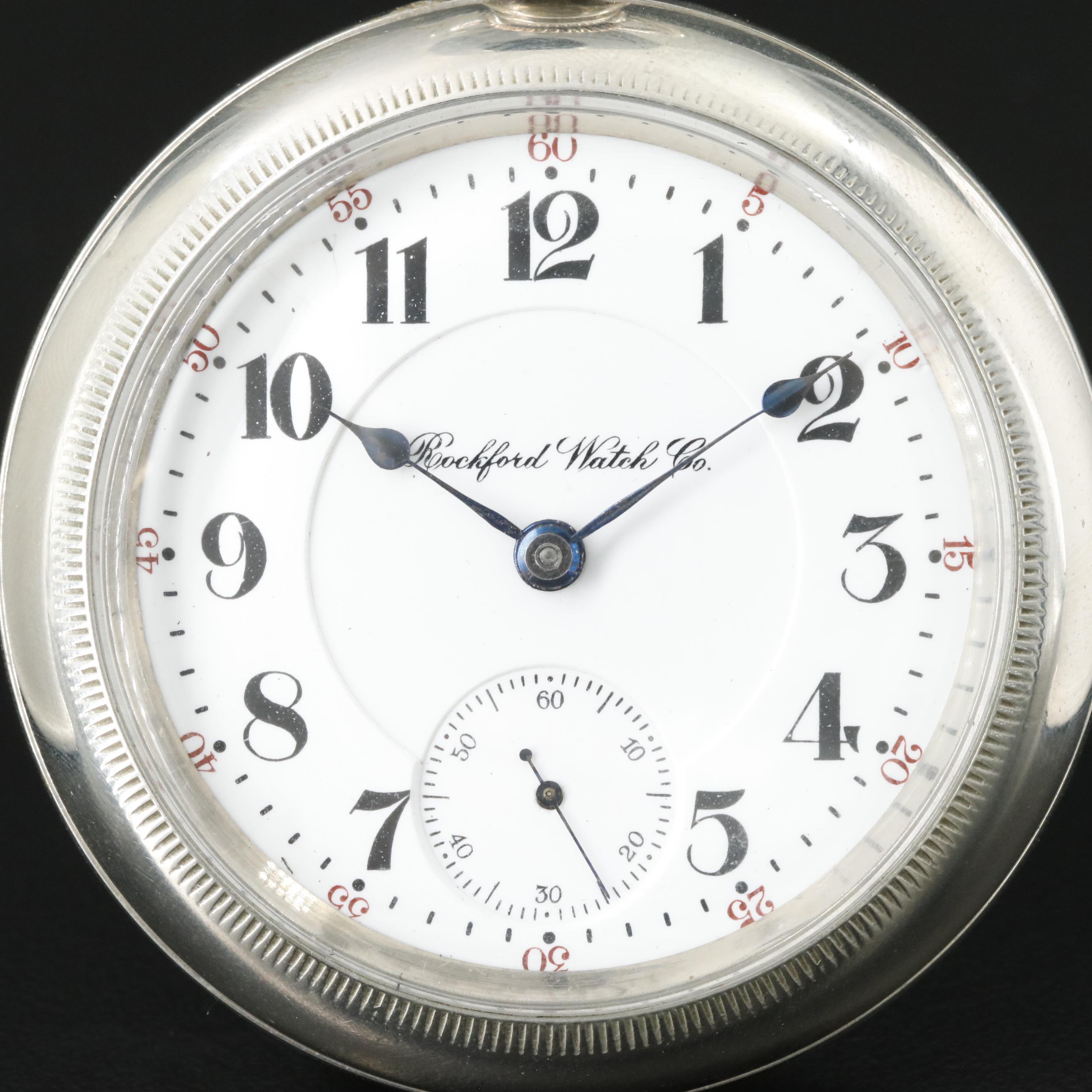 1900 Rockford Watch Co. Railroad Grade Silverode Pocket Watch