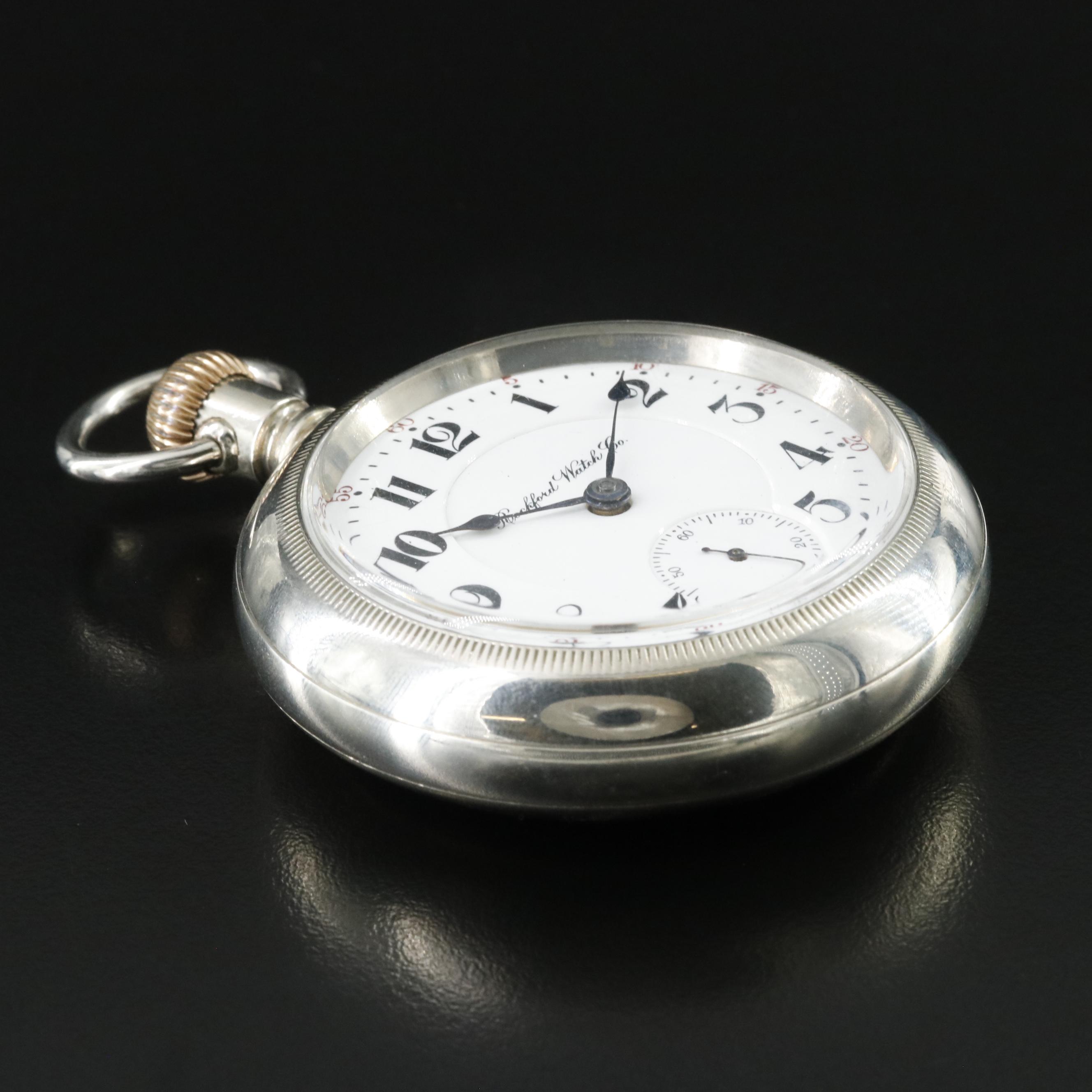 1900 Rockford Watch Co. Railroad Grade Silverode Pocket Watch