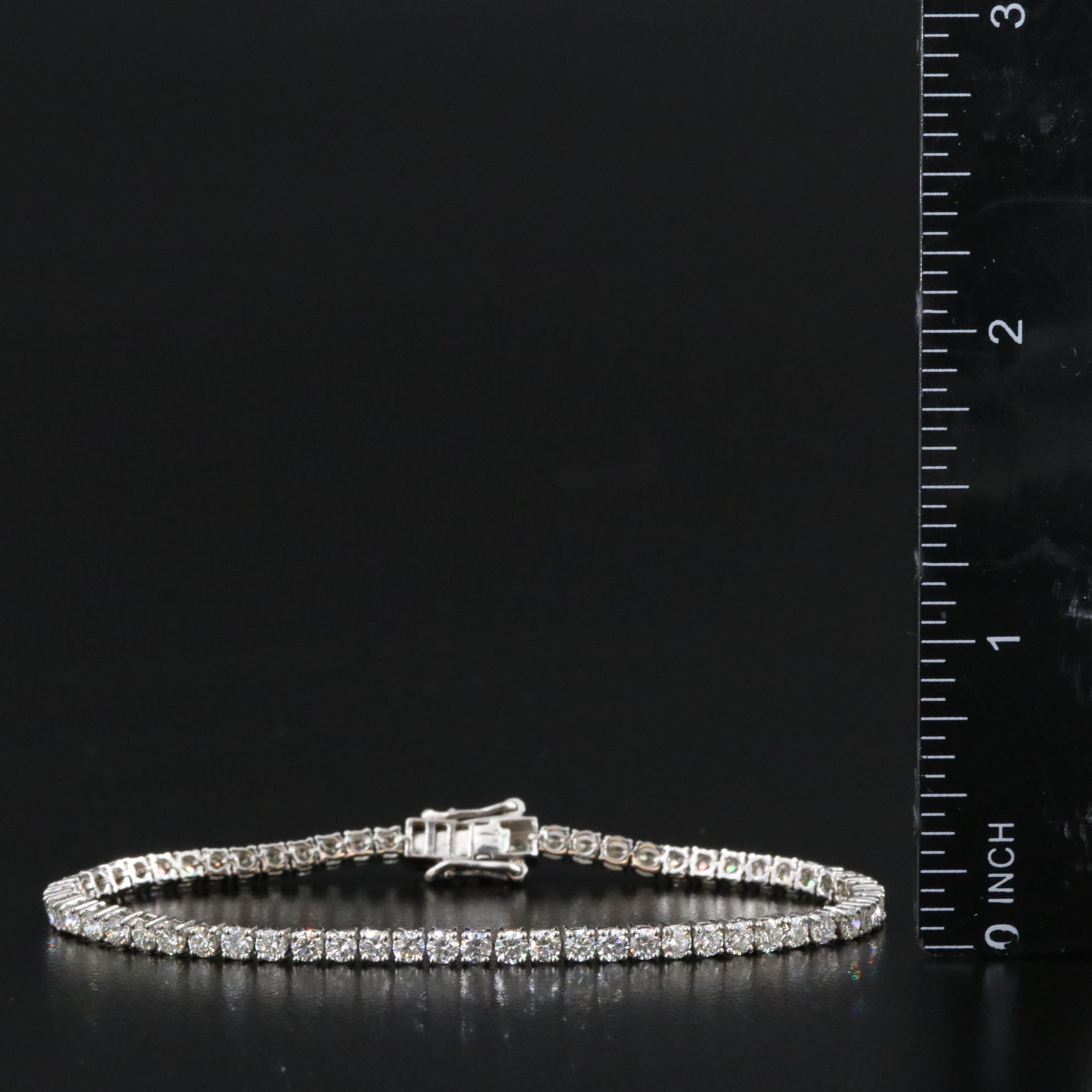 Platinum 4.15 CTW Diamond Line Bracelet