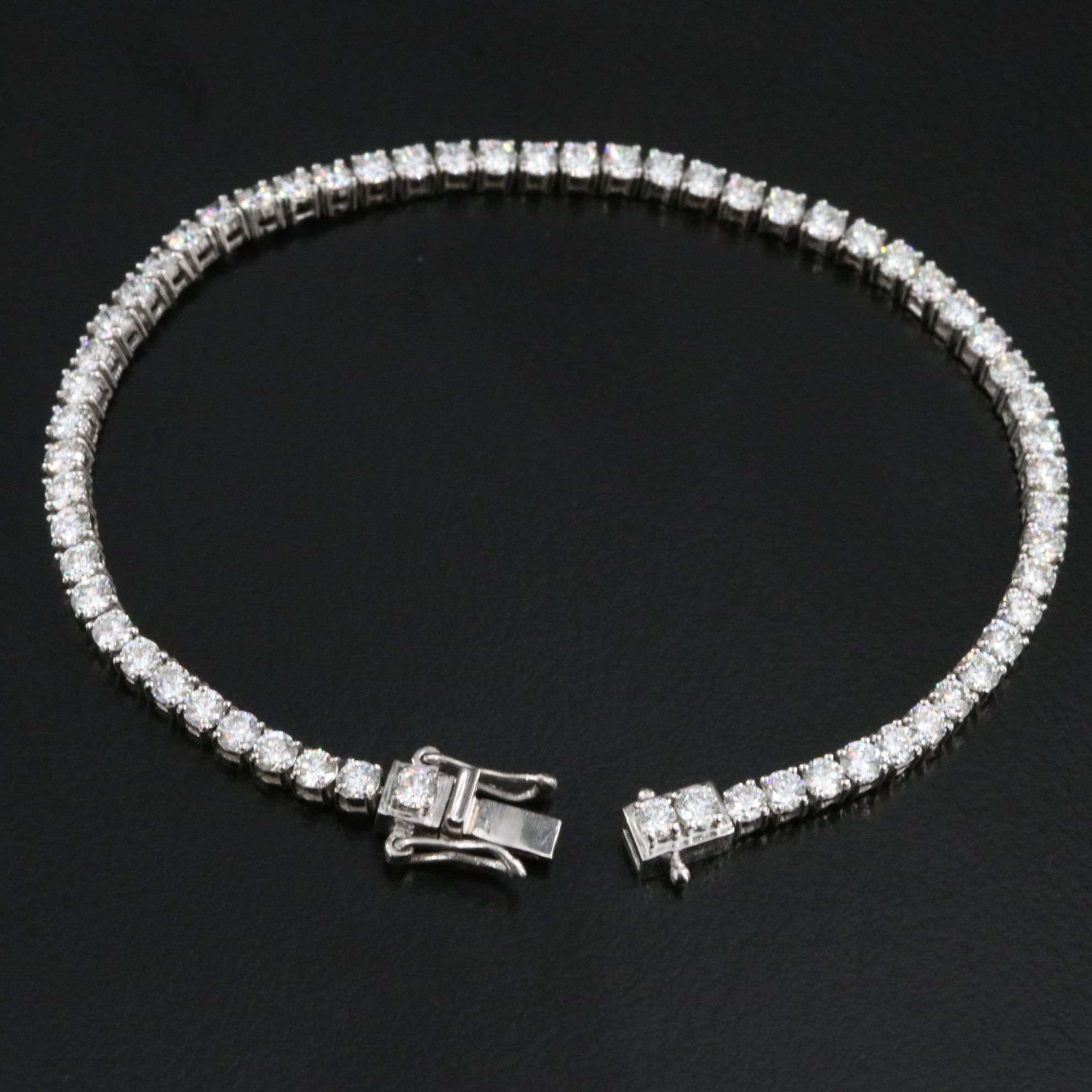 Platinum 4.15 CTW Diamond Line Bracelet