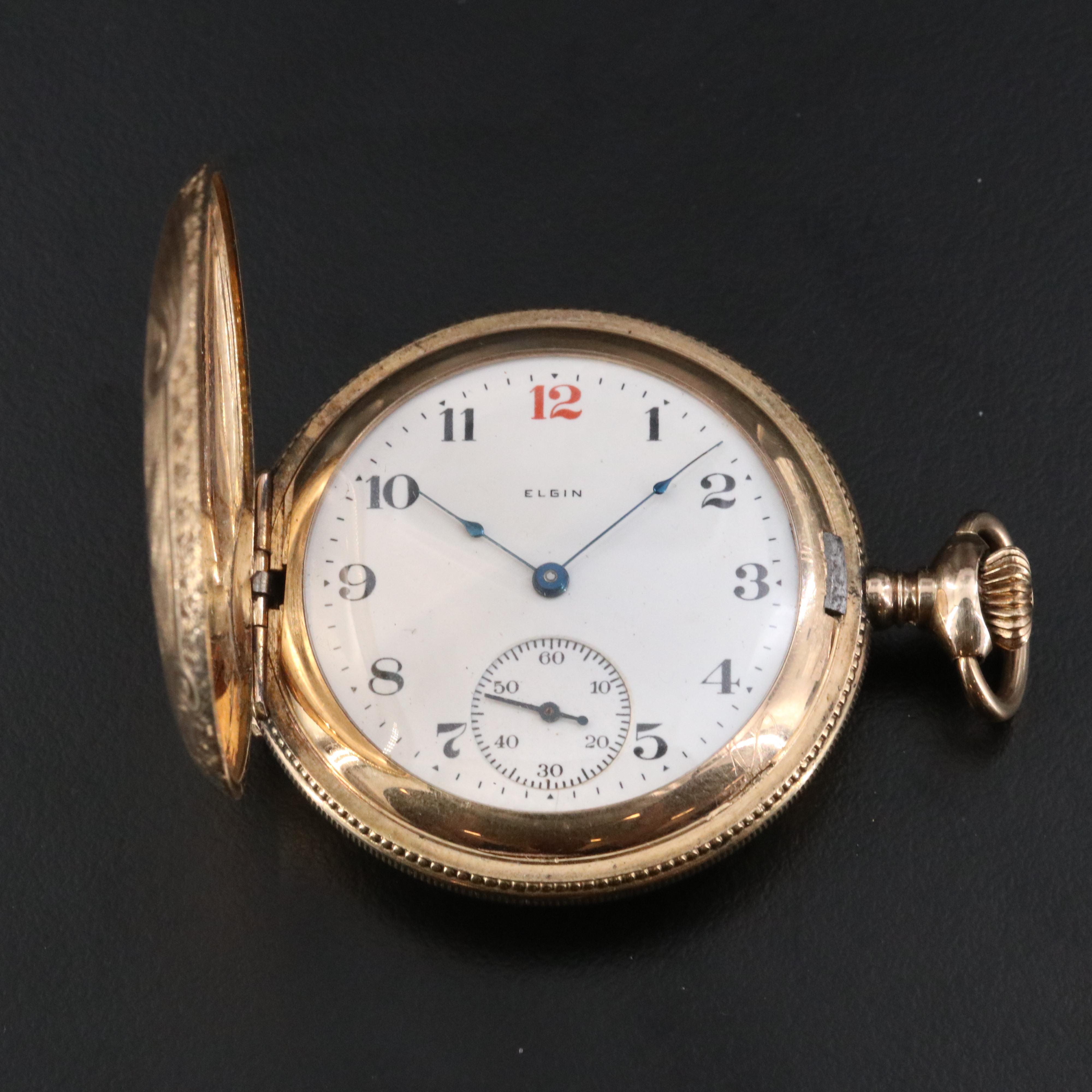 1919 Elgin Gold-Filled Hunting Case Pocket Watch