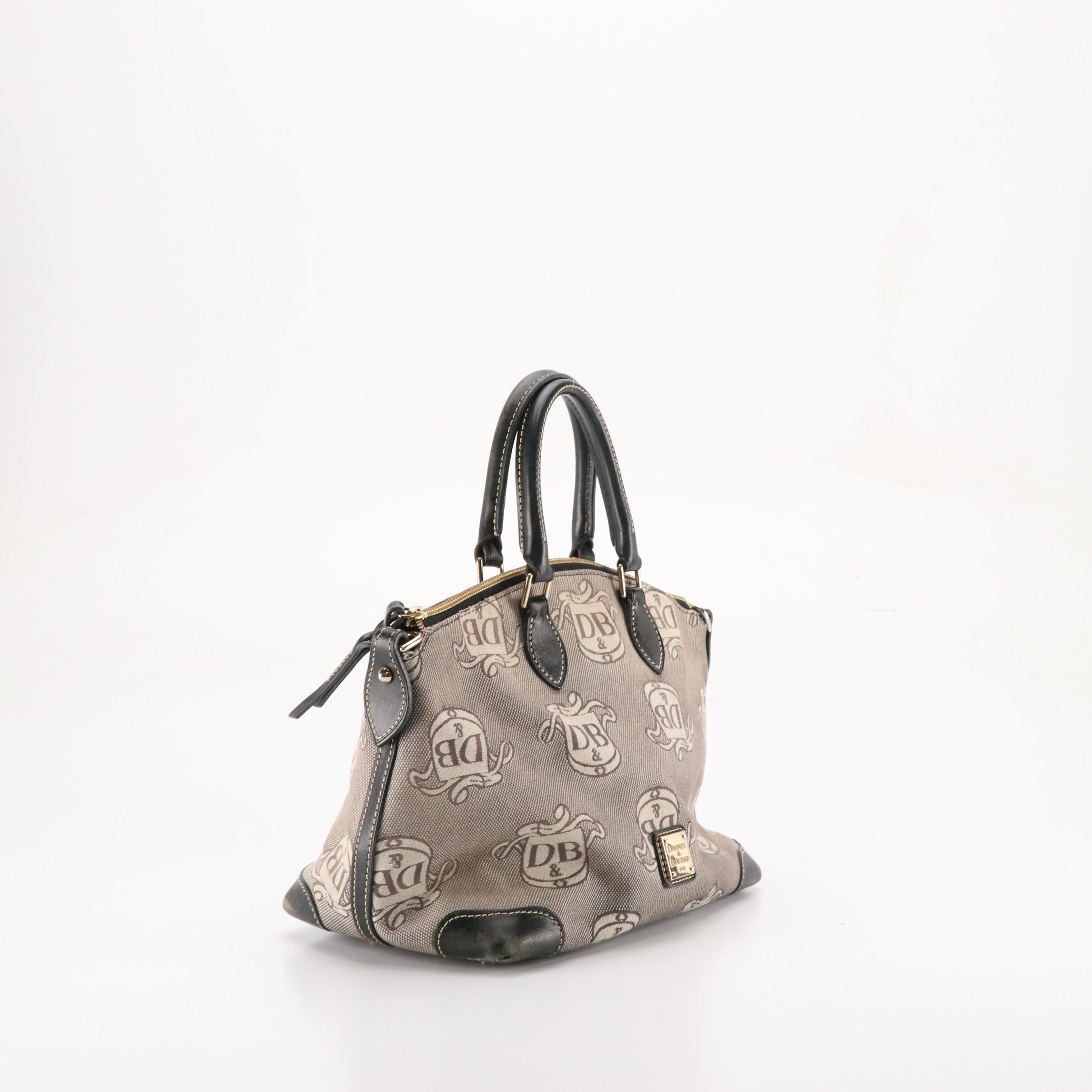 Dooney & Bourke Gray DB Canvas Two-Way Bag, Crossbody Bags and Wristlet