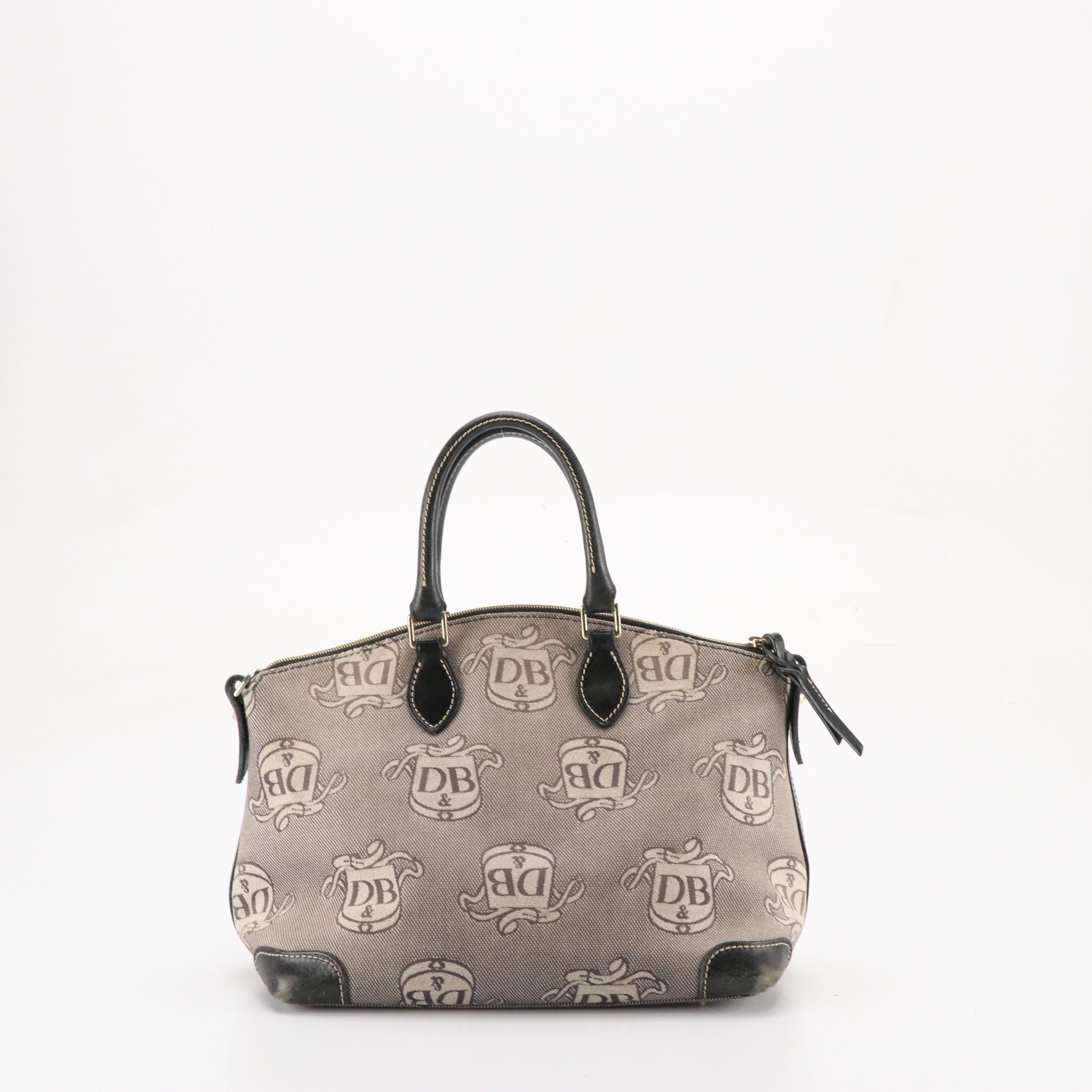 Dooney & Bourke Gray DB Canvas Two-Way Bag, Crossbody Bags and Wristlet