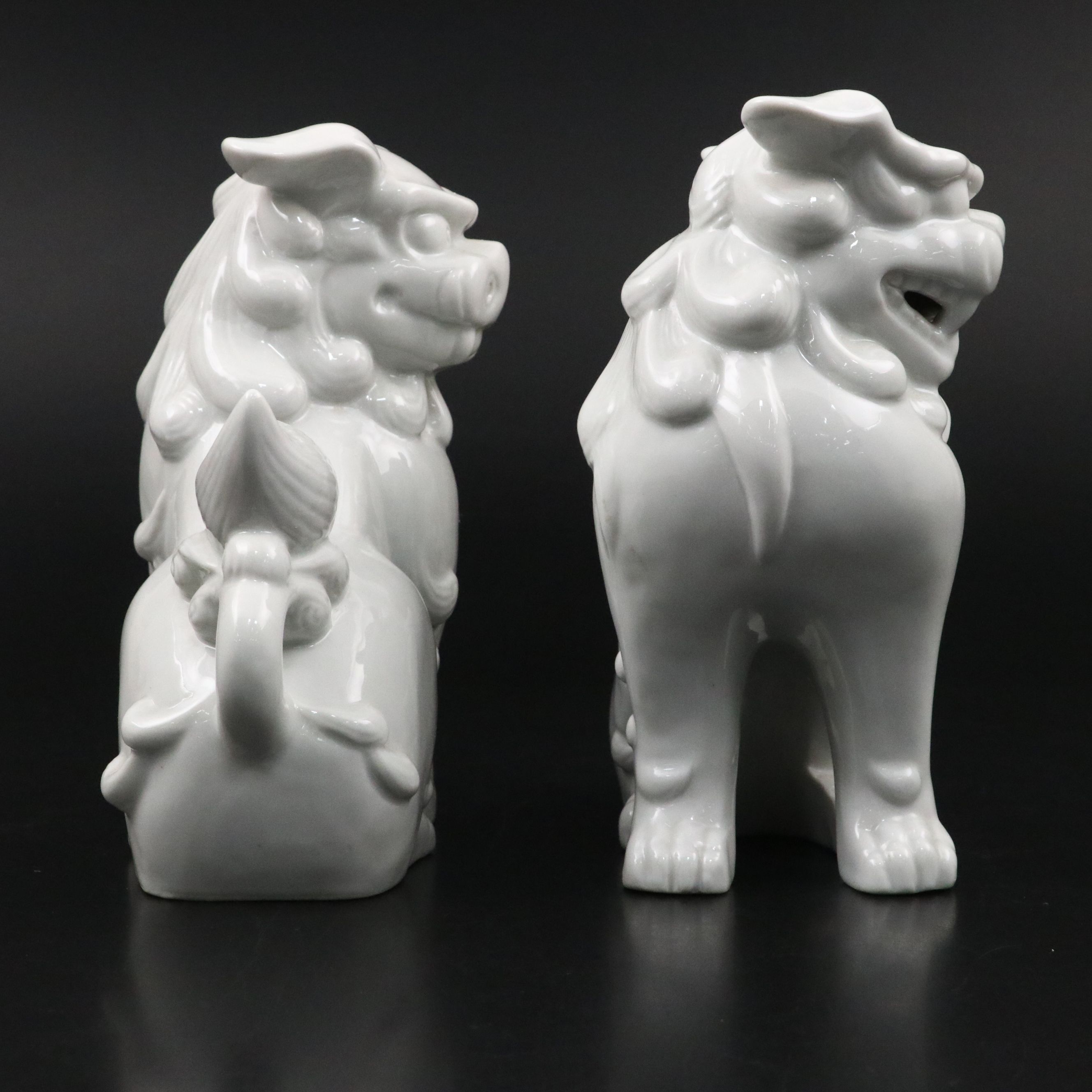 Chinese Blanc de Chine Guardian Lion Pair