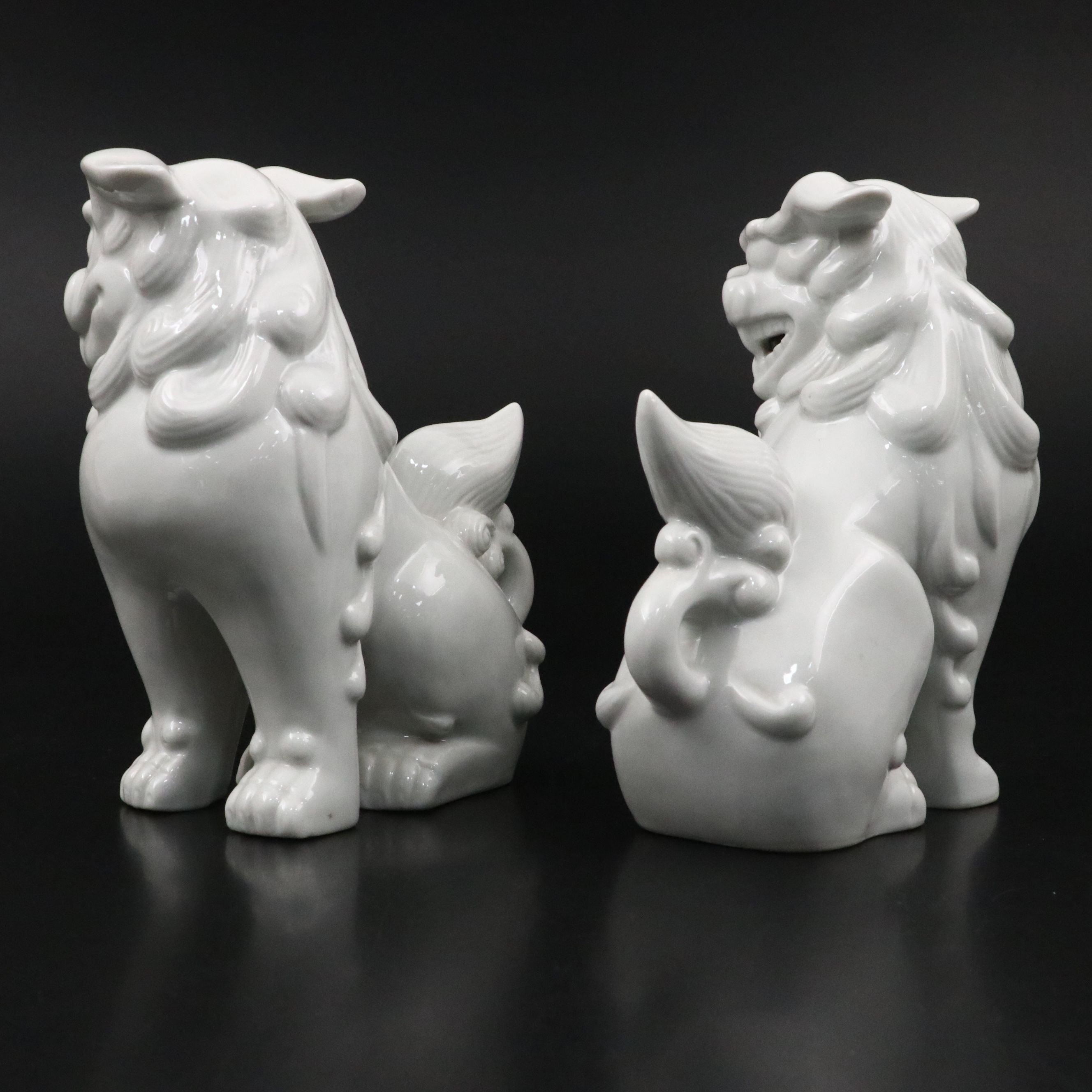 Chinese Blanc de Chine Guardian Lion Pair