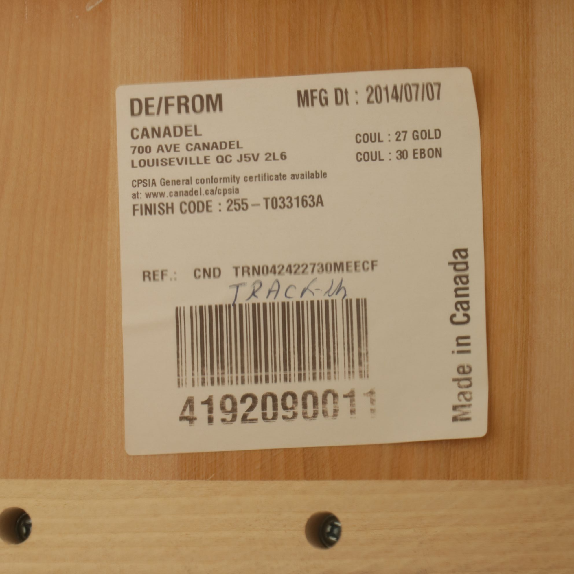 Canadel Maple Dining Table and Four Chairs