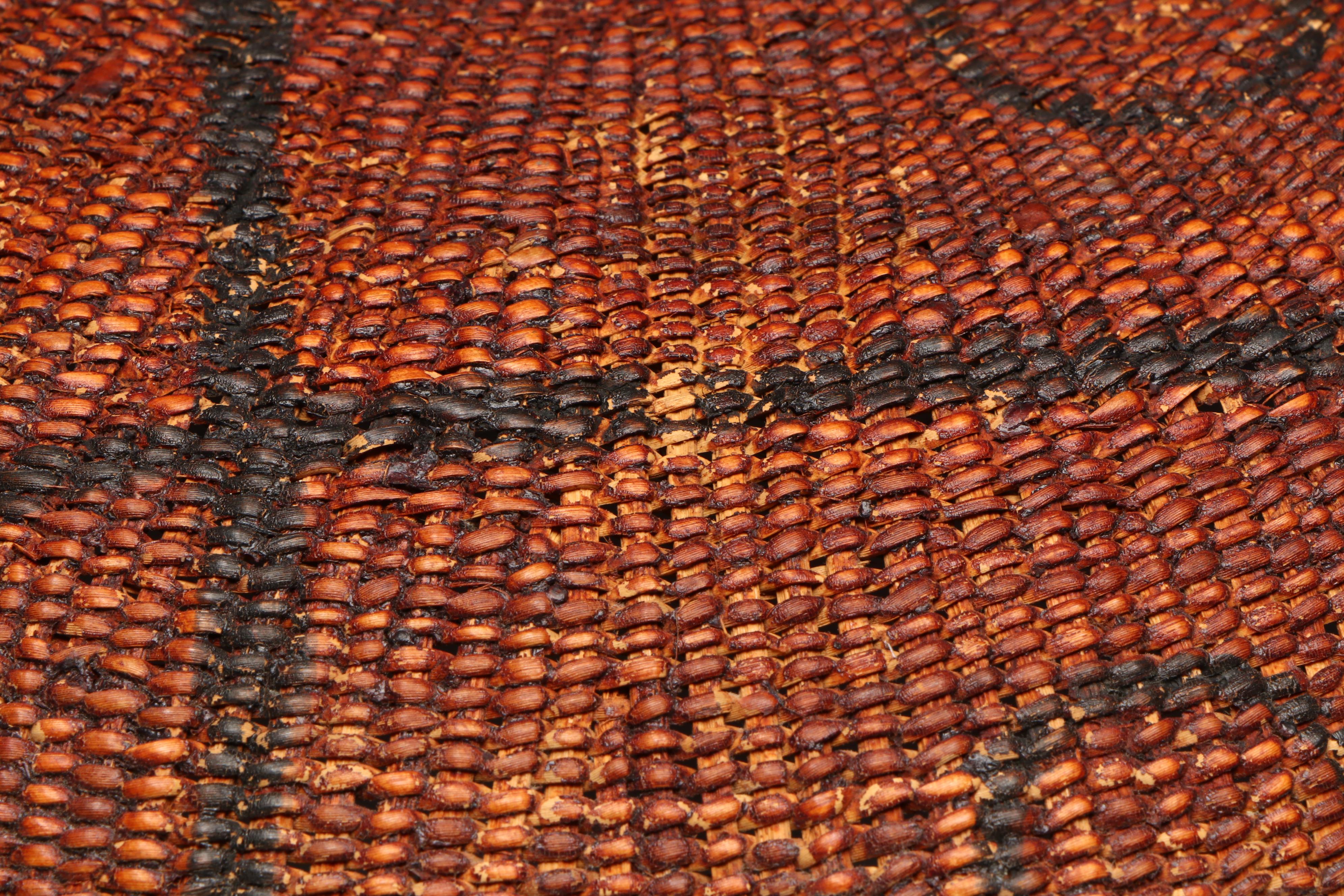 Yanomami Amazonian Handwoven Mamure Fiber and Charcoal Pigment Basket