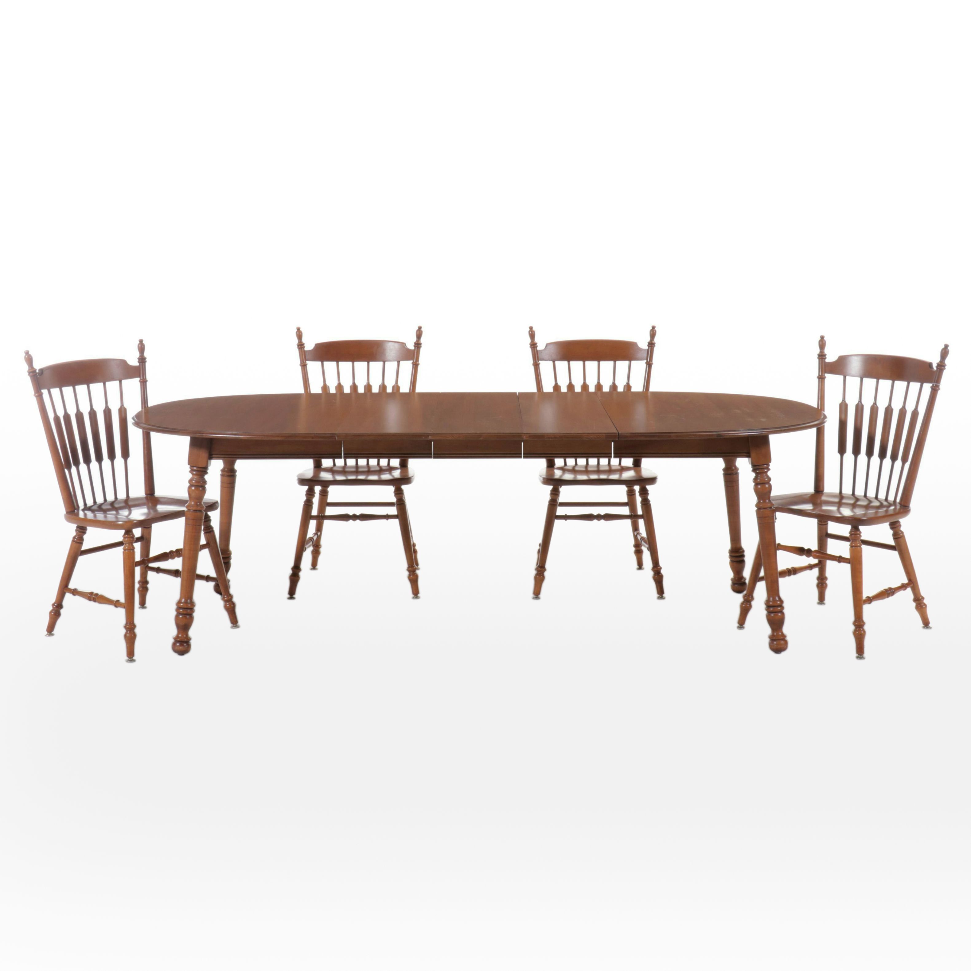 Tell City Chair Company Colonial Revival Style Five-Piece Dining Set