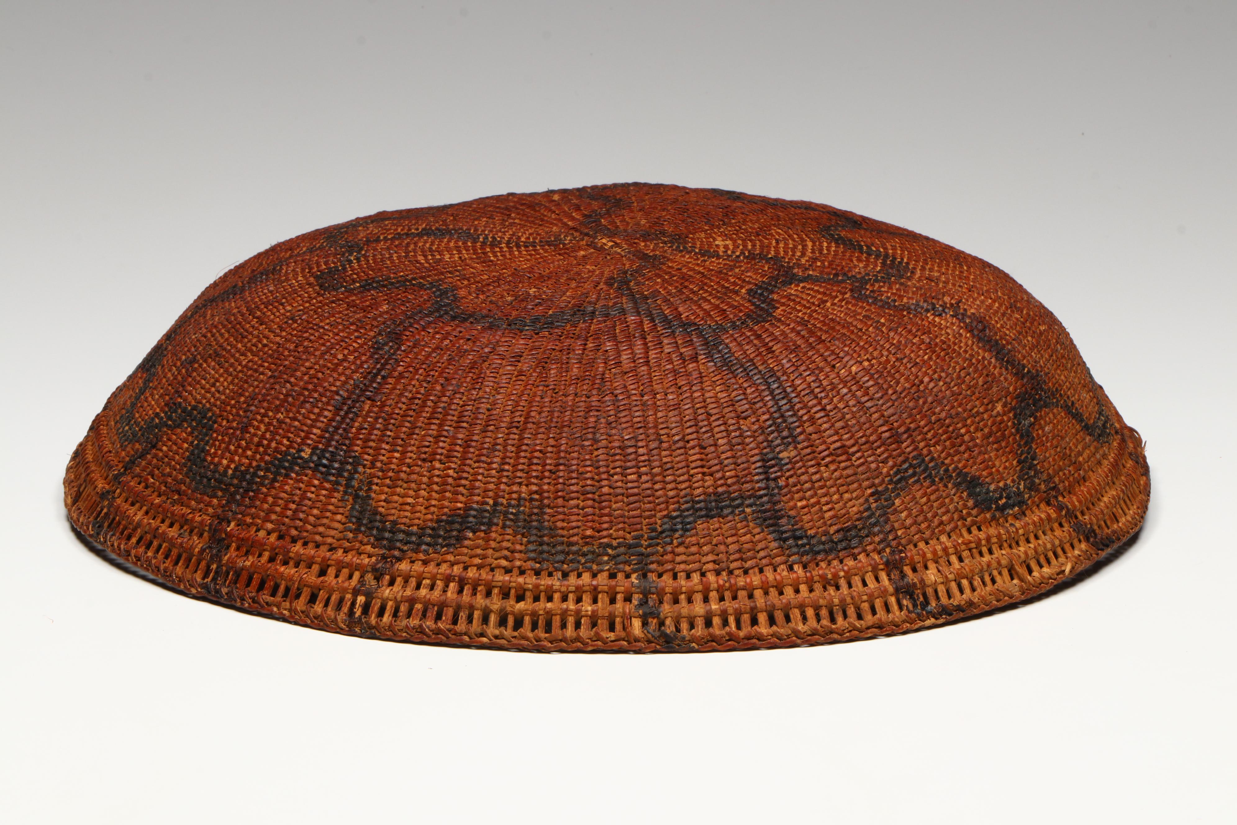 Yanomami Amazonian Handwoven Mamure Fiber and Charcoal Pigment Basket