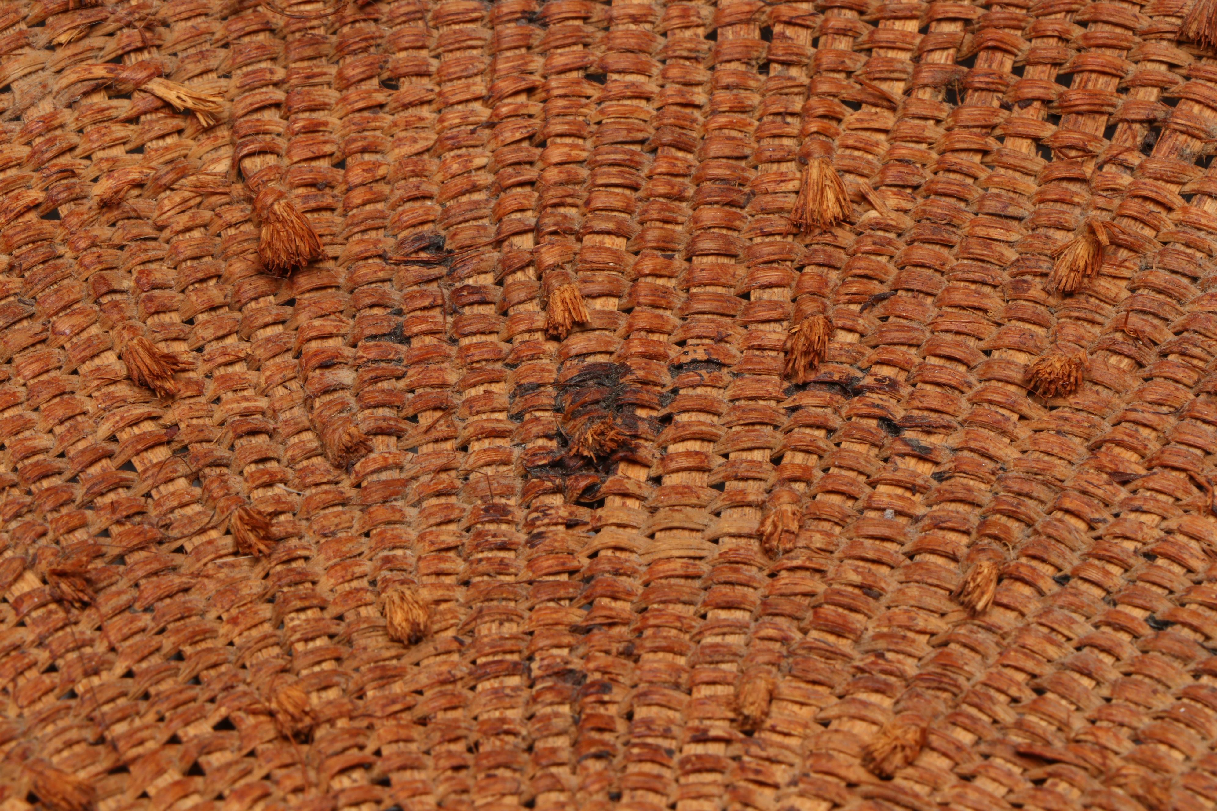 Yanomami Amazonian Handwoven Mamure Fiber and Charcoal Pigment Basket