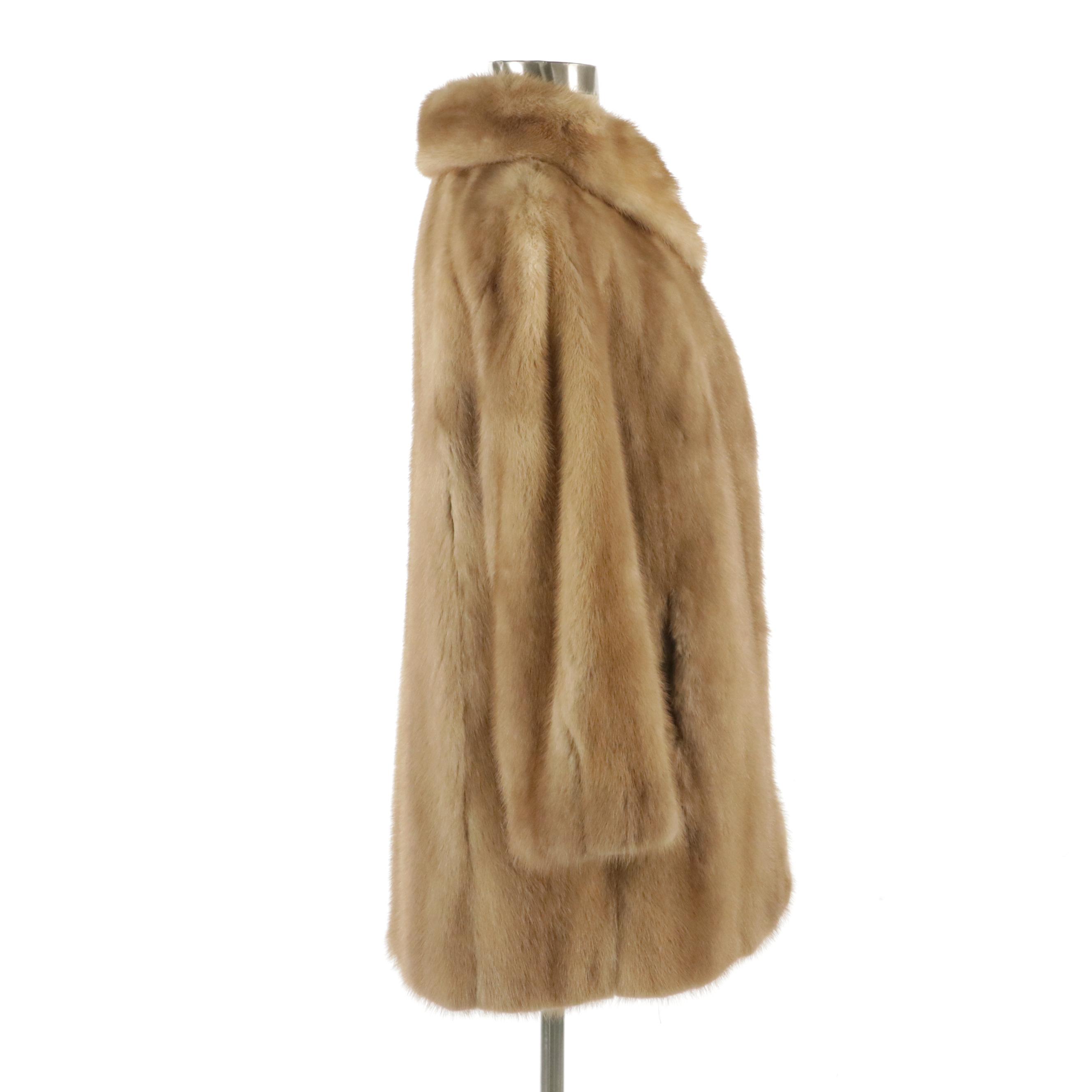 Shillito's Fur Salon Blonde Mink Fur Coat
