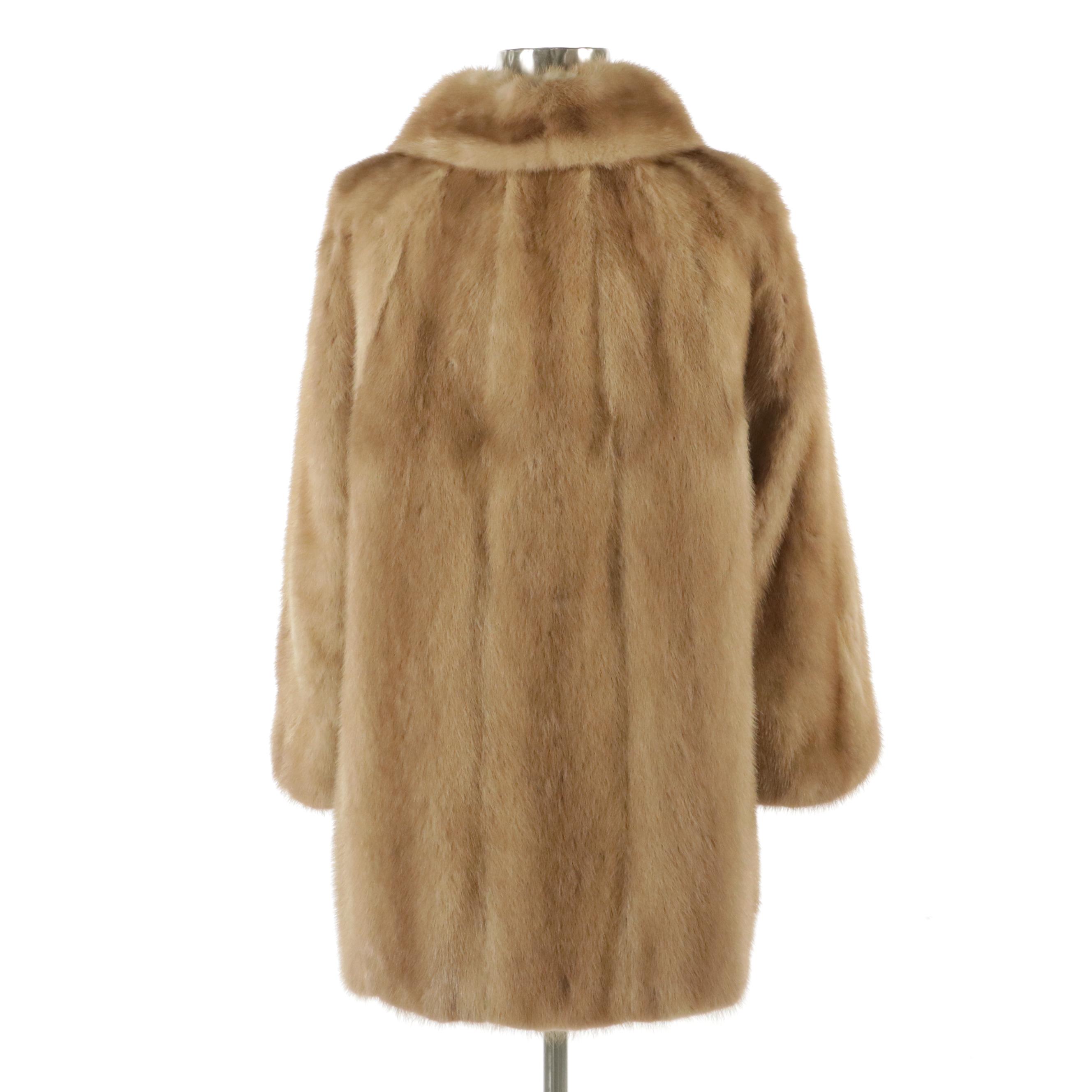 Shillito's Fur Salon Blonde Mink Fur Coat