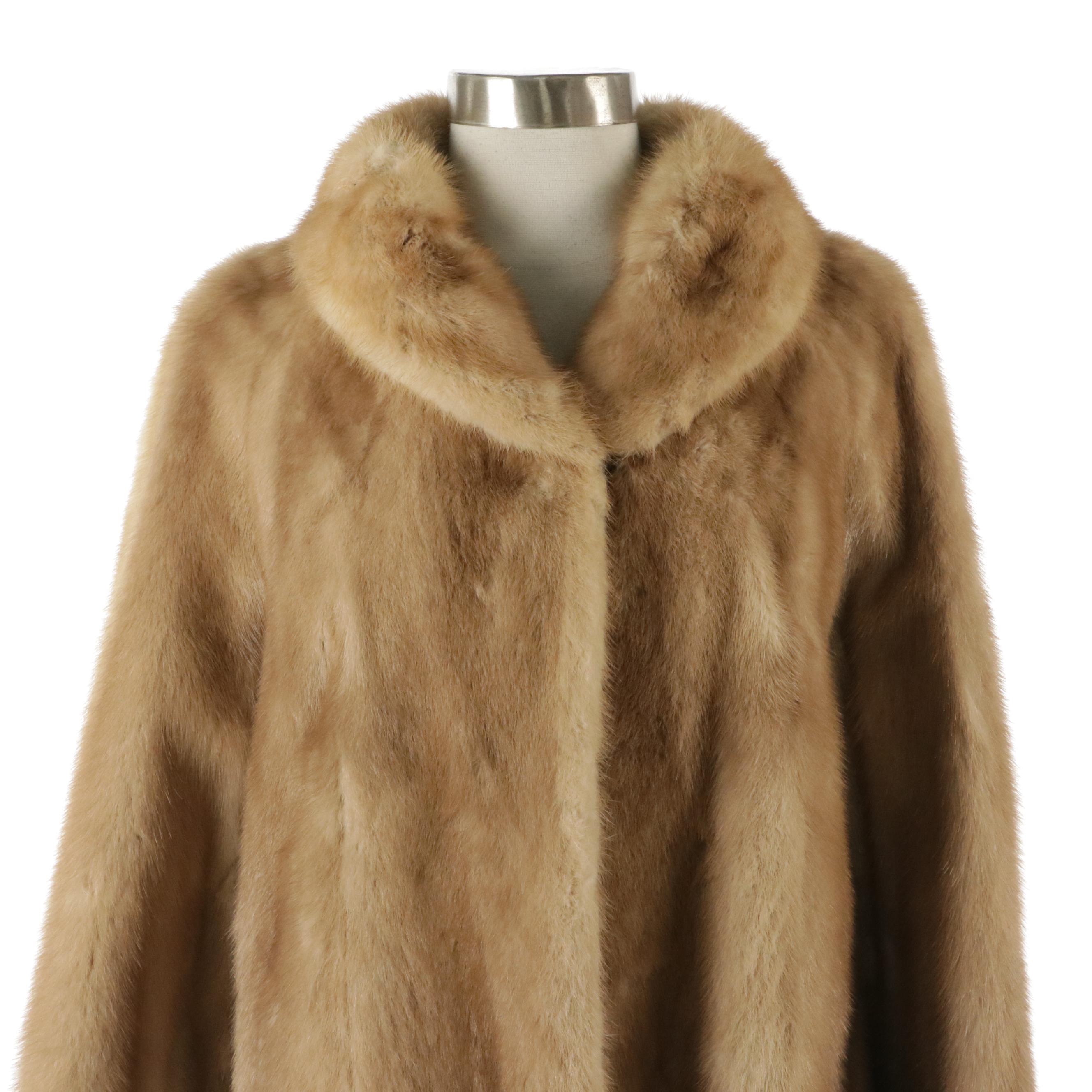 Shillito's Fur Salon Blonde Mink Fur Coat