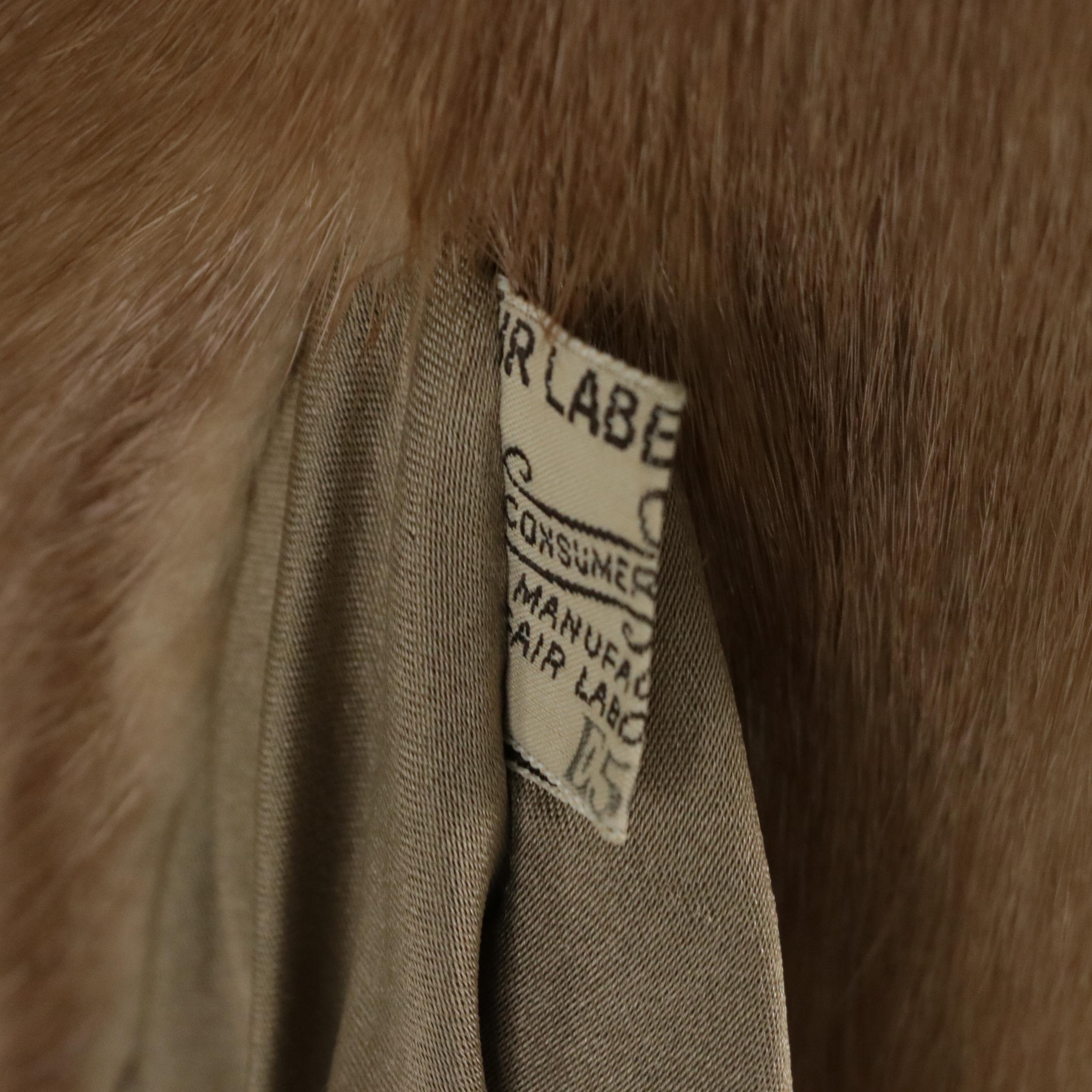 Shillito's Fur Salon Blonde Mink Fur Coat