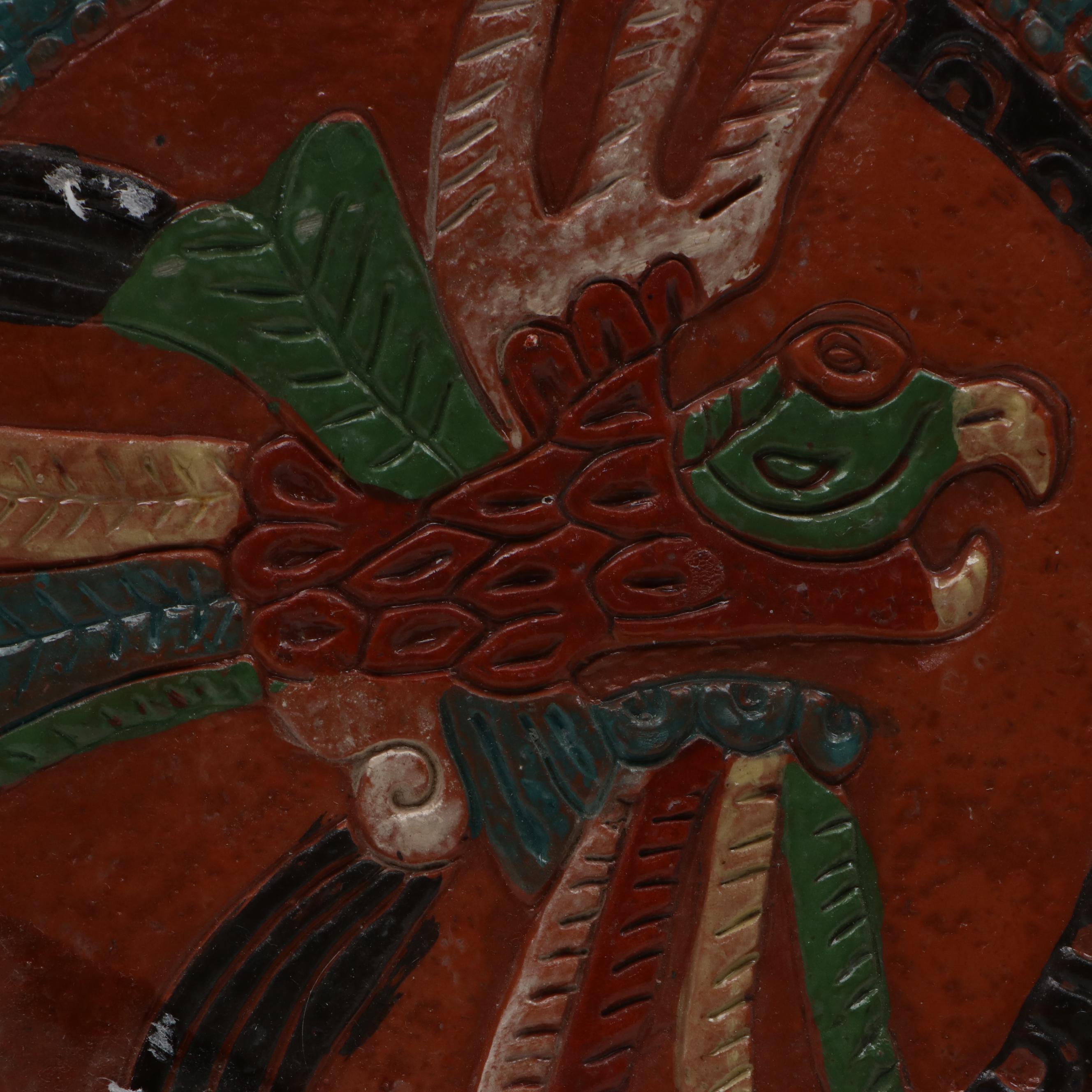 Art Pottery Ceramic Vase and Mexican Ceramic Thunderbird Trivet