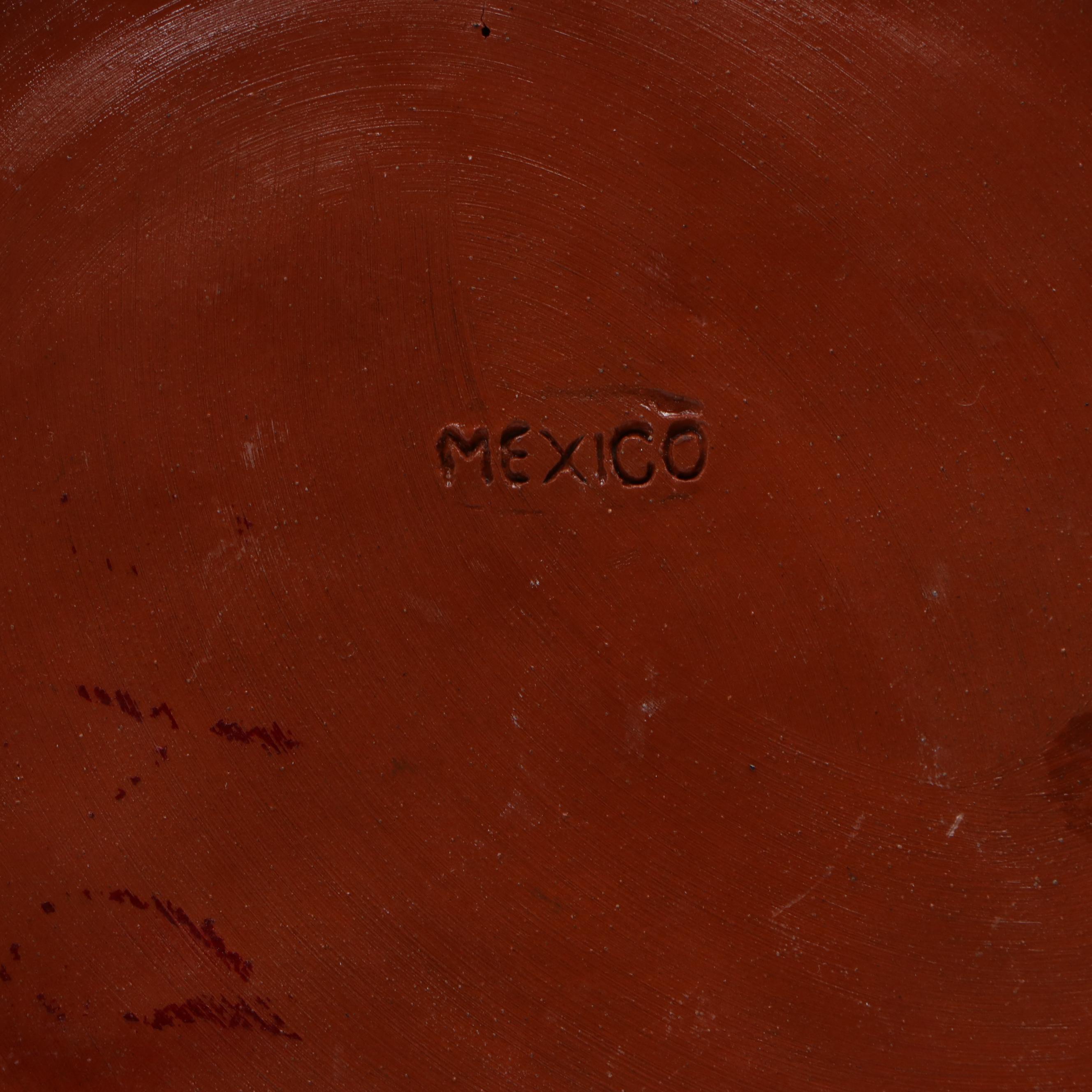 Art Pottery Ceramic Vase and Mexican Ceramic Thunderbird Trivet