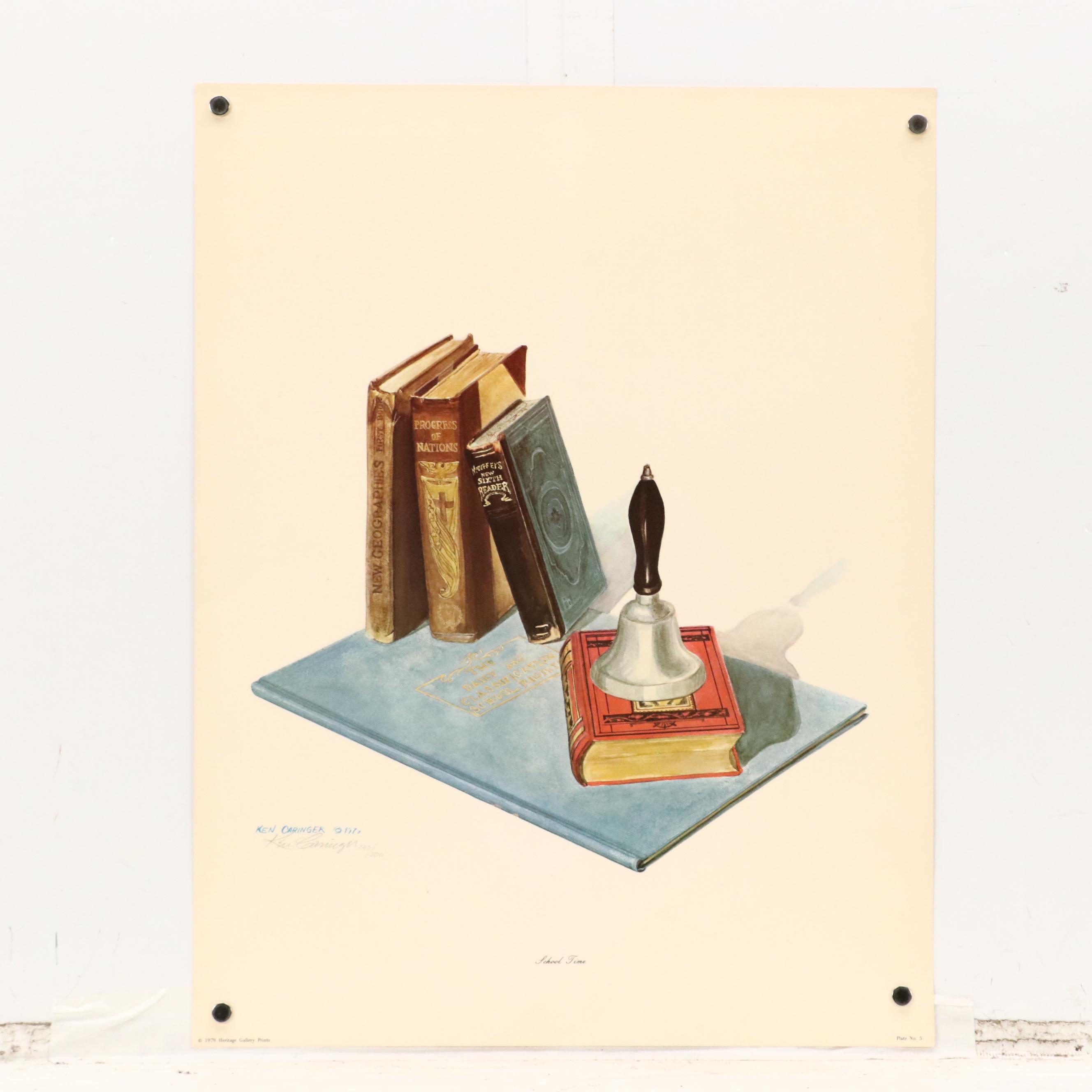 Ken Caringer and Gary Adams Offset Lithographs "School Time" and "Lady's Touch"