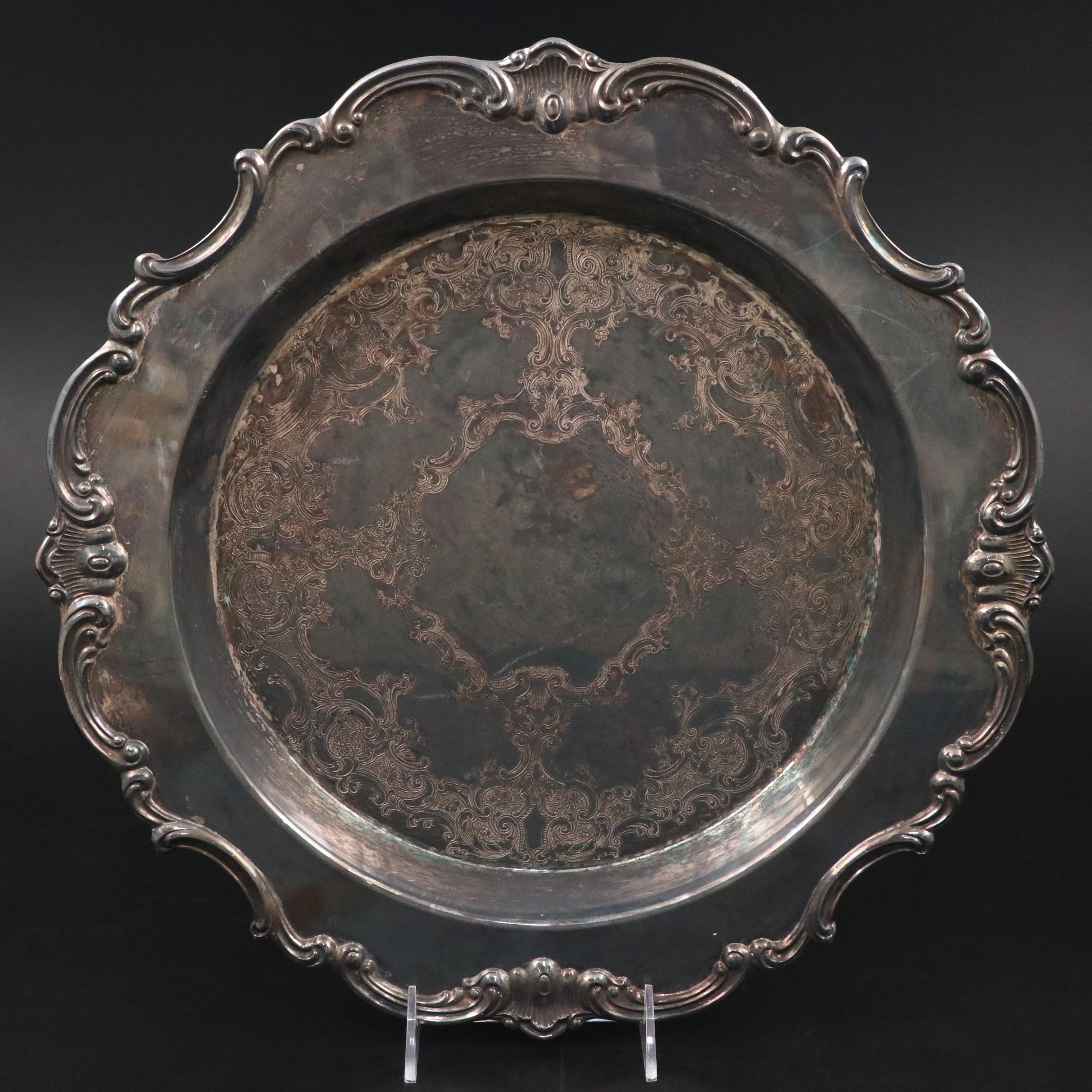 Hunt Sterling Bowl, Duchin Sterling Shakers, and Silver Plate Round Trays