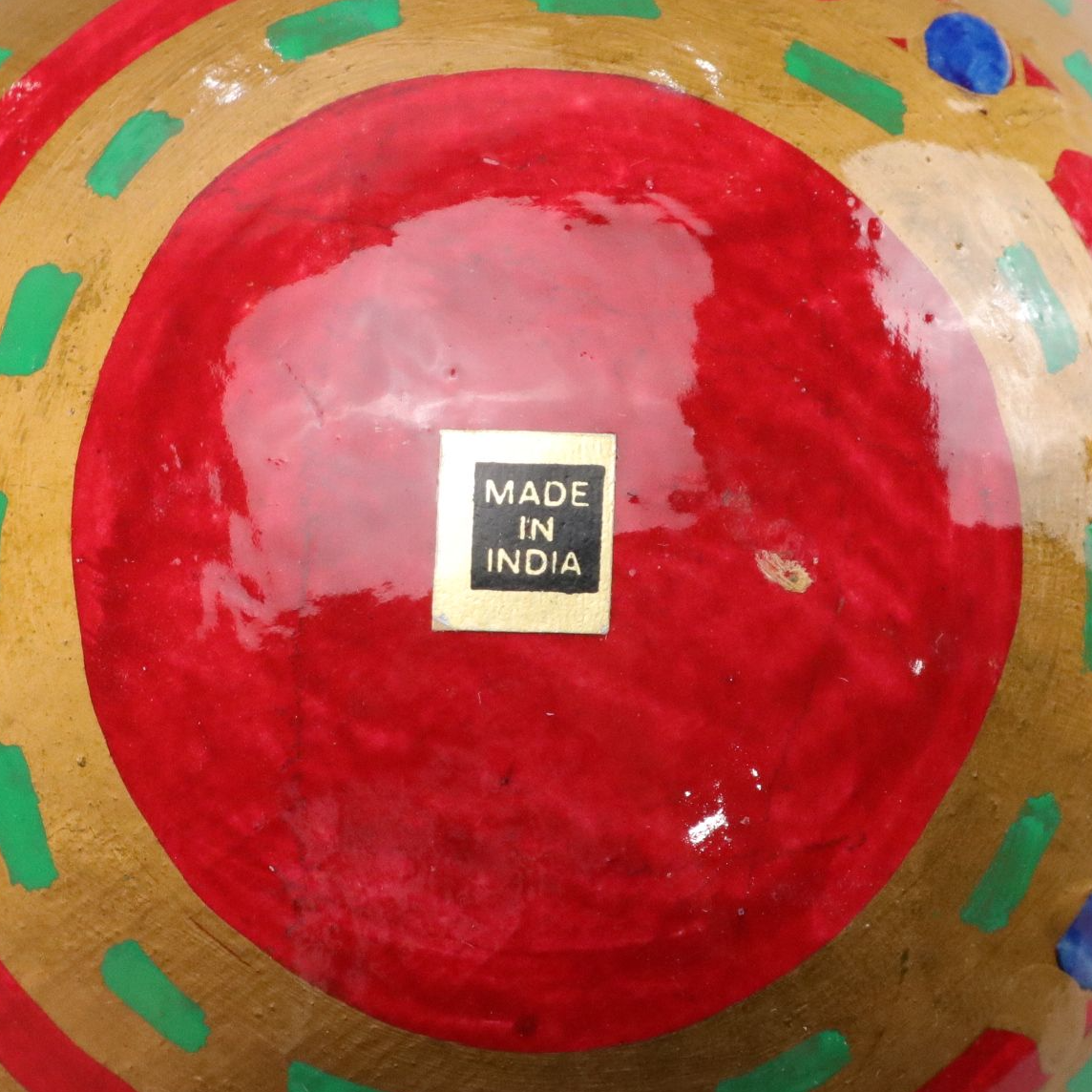 Six Hand-Painted Indian Christmas Ball Ornaments