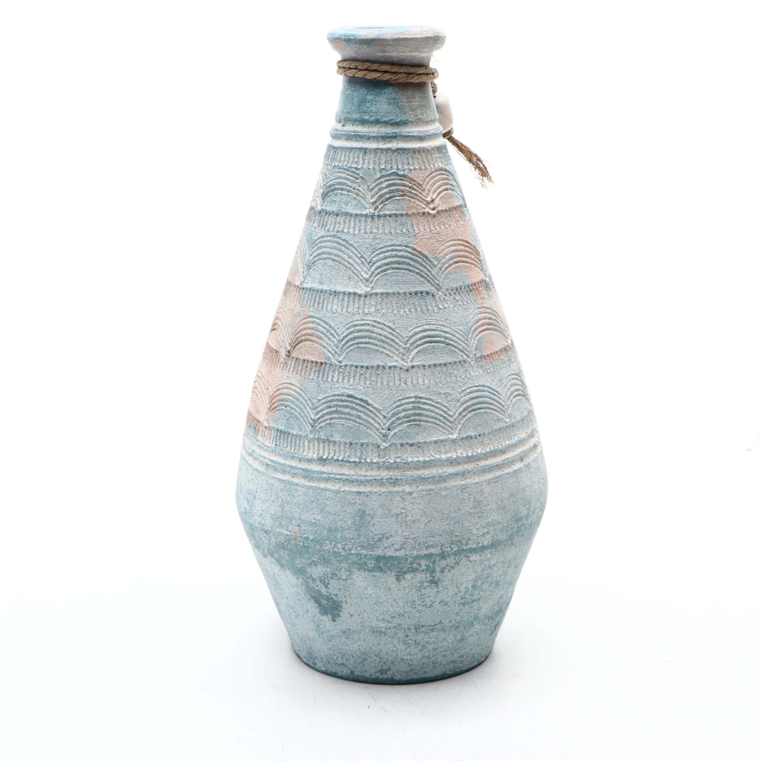 Egyptian Style Ceramic Vase and Jug