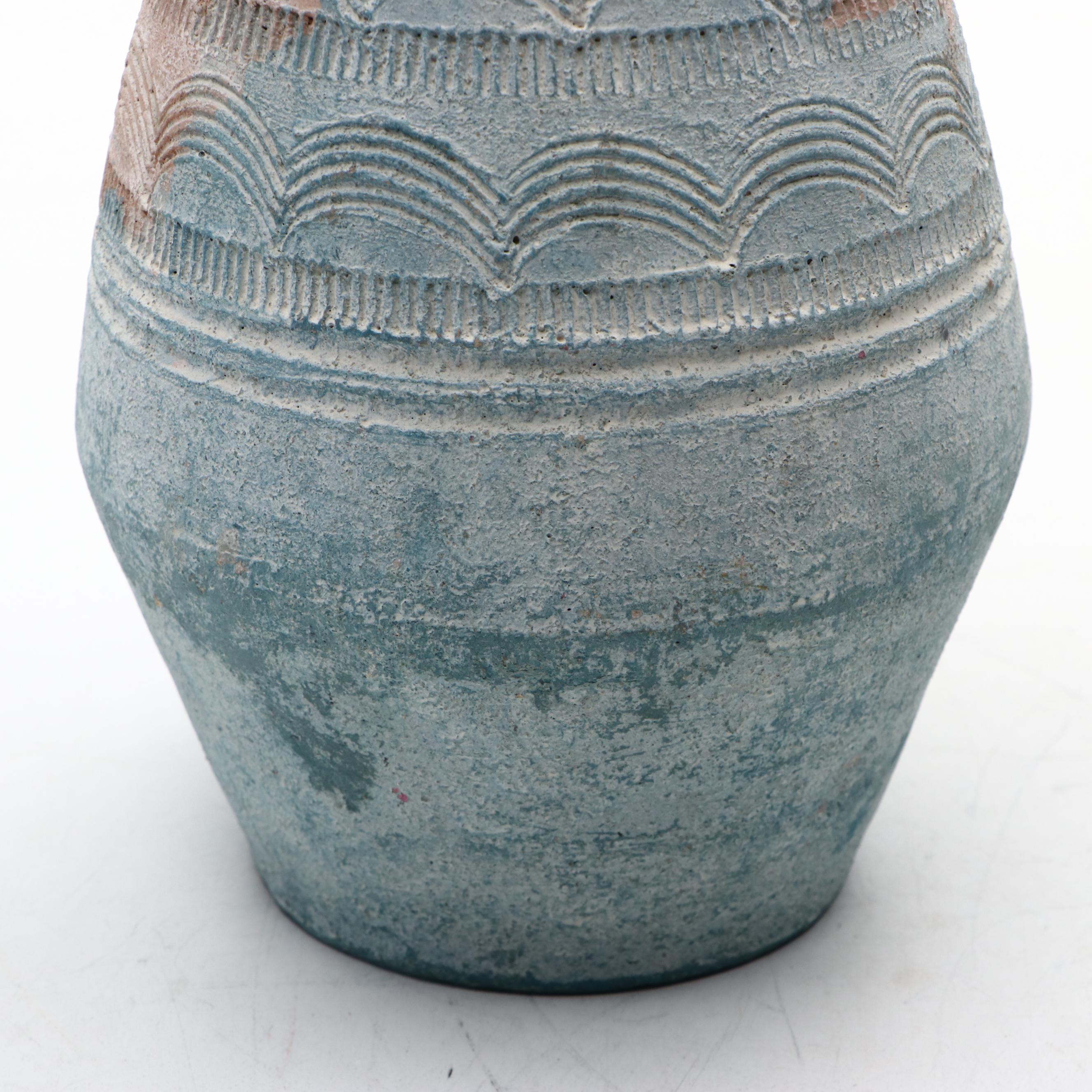 Egyptian Style Ceramic Vase and Jug