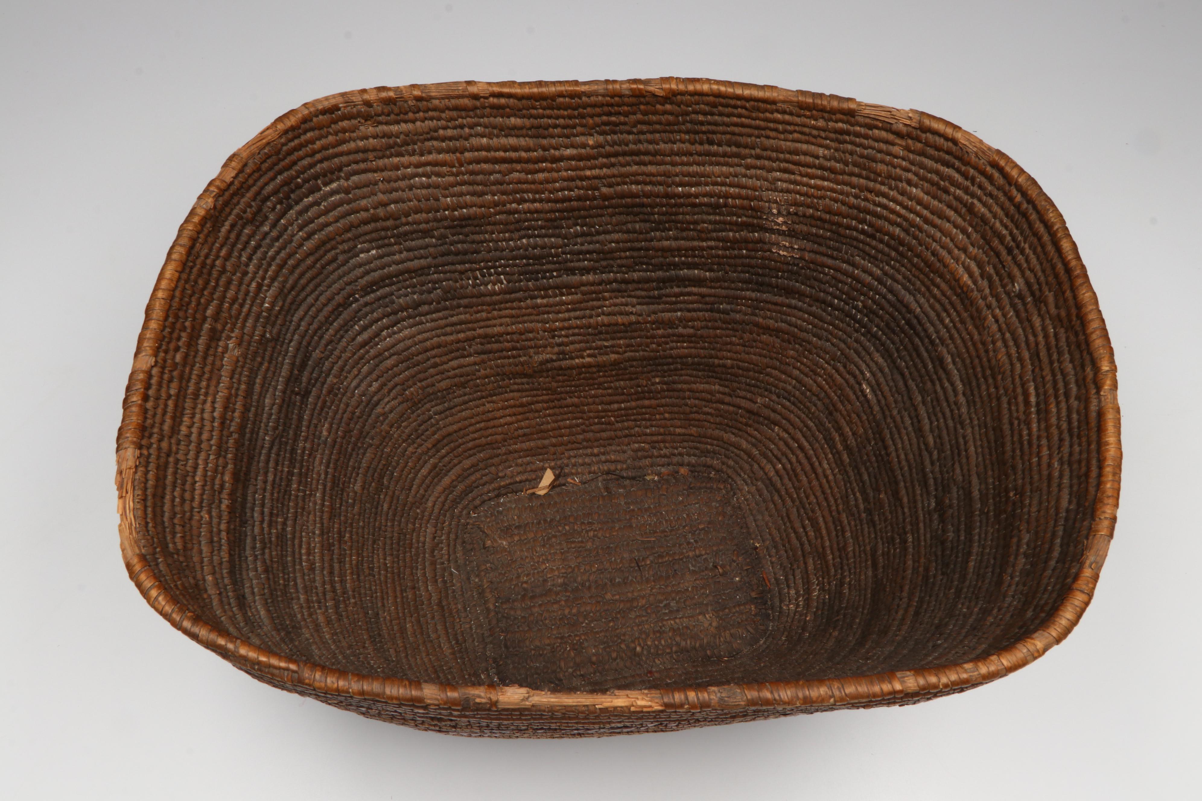 Indigenous Northern Puget Sound/Cascades Rectangular Coiled Basket