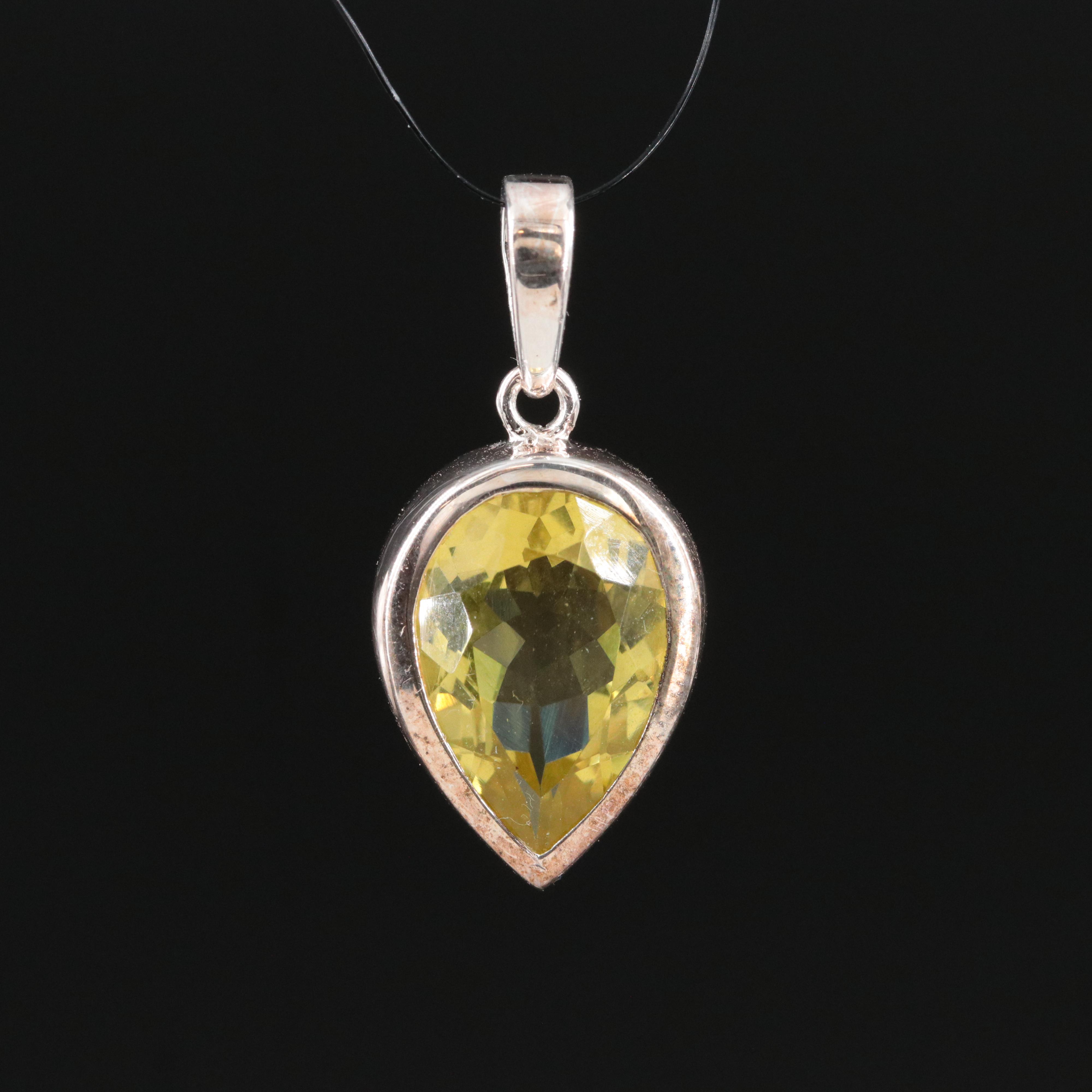 Sterling Citrine Pendant